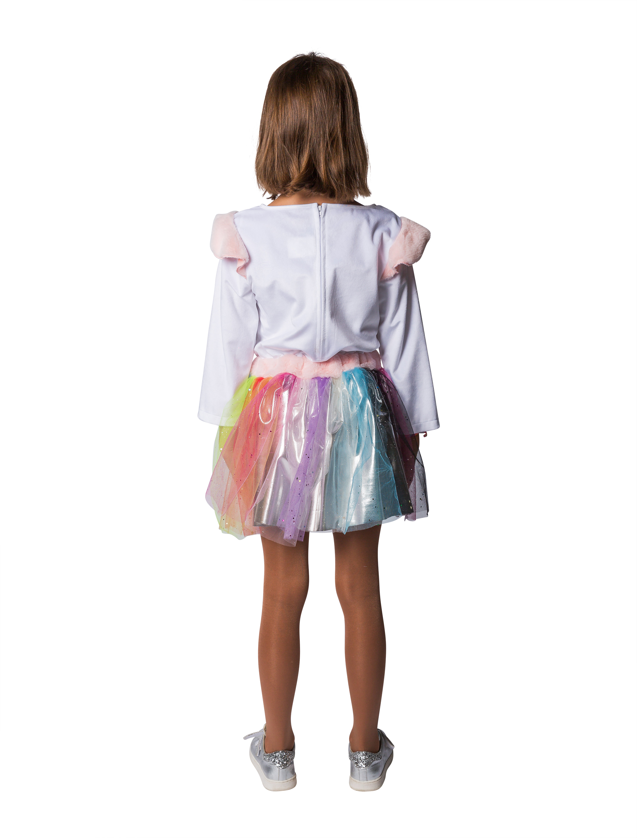 Kleid Einhorn Kinder mehrfarbig 140