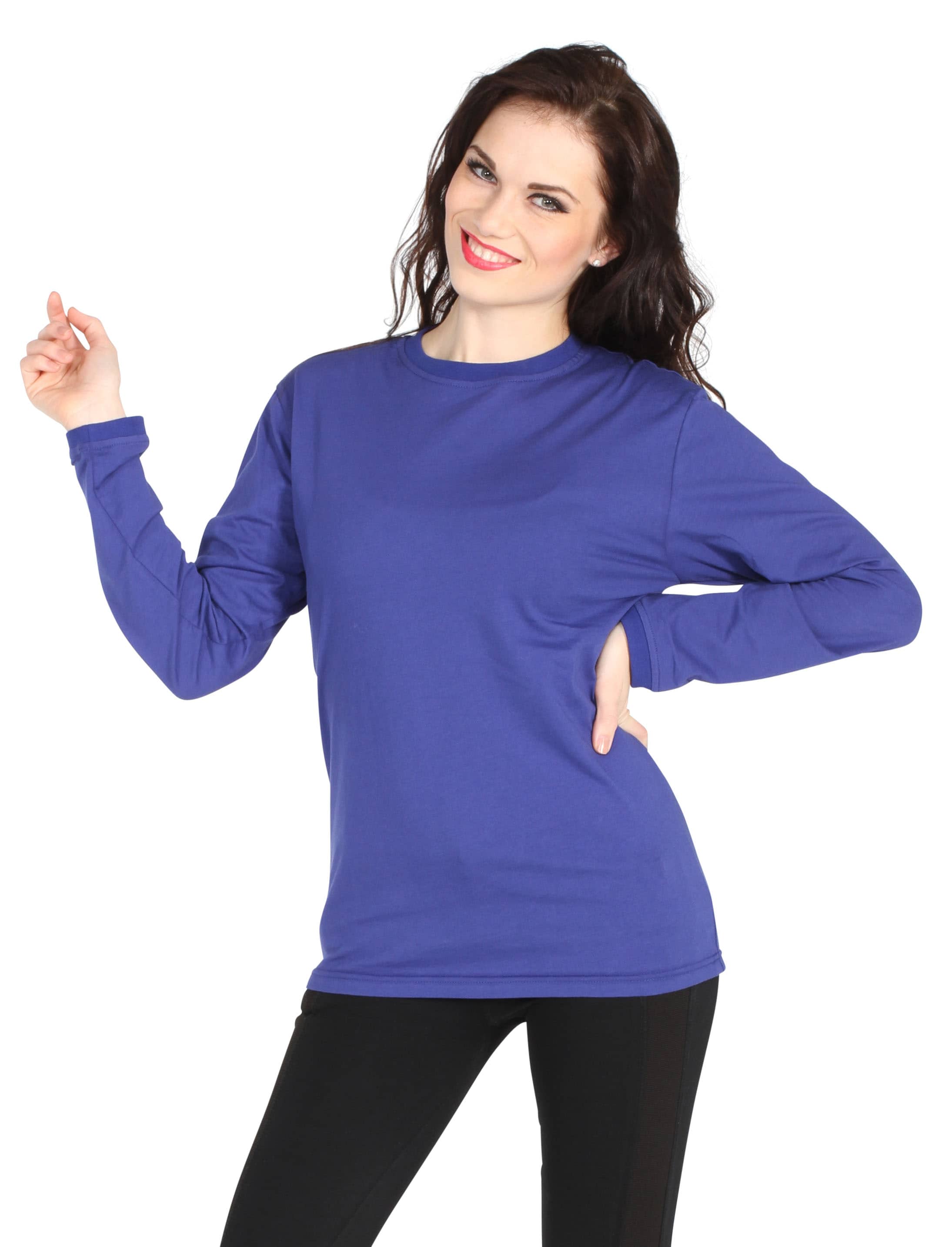 Shirt langarm blau 2XL