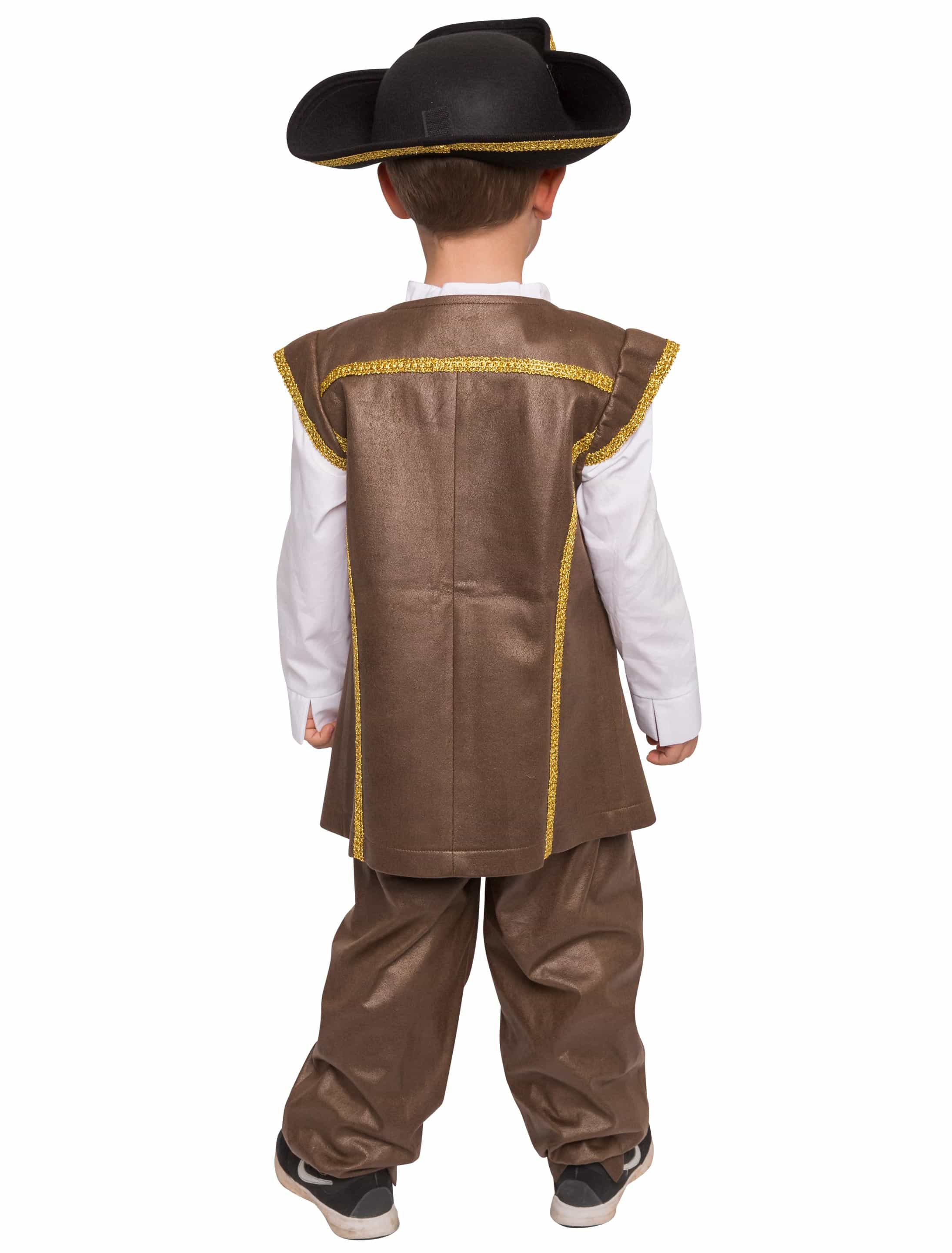 Weste Pirat Kinder braun 116