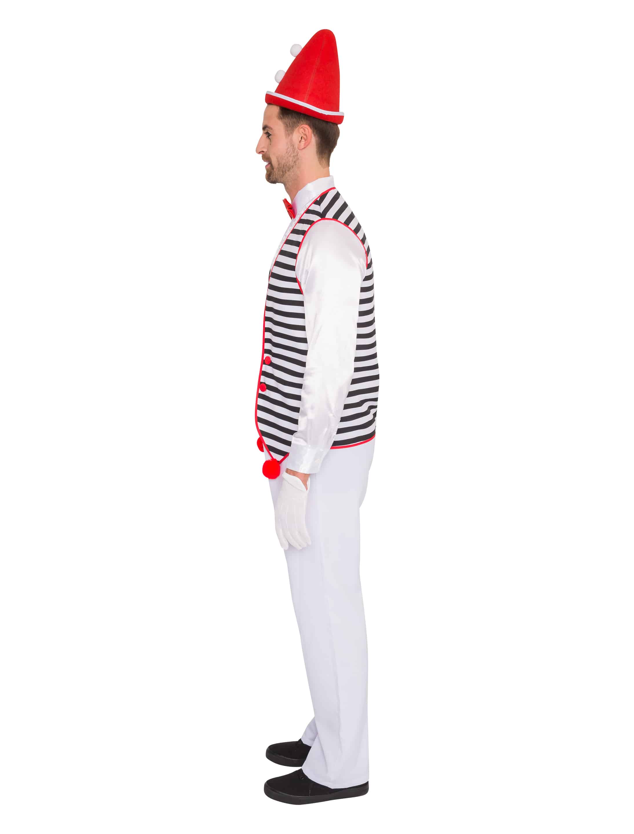 Weste Pantomime deluxe Herren schwarz/weiß L