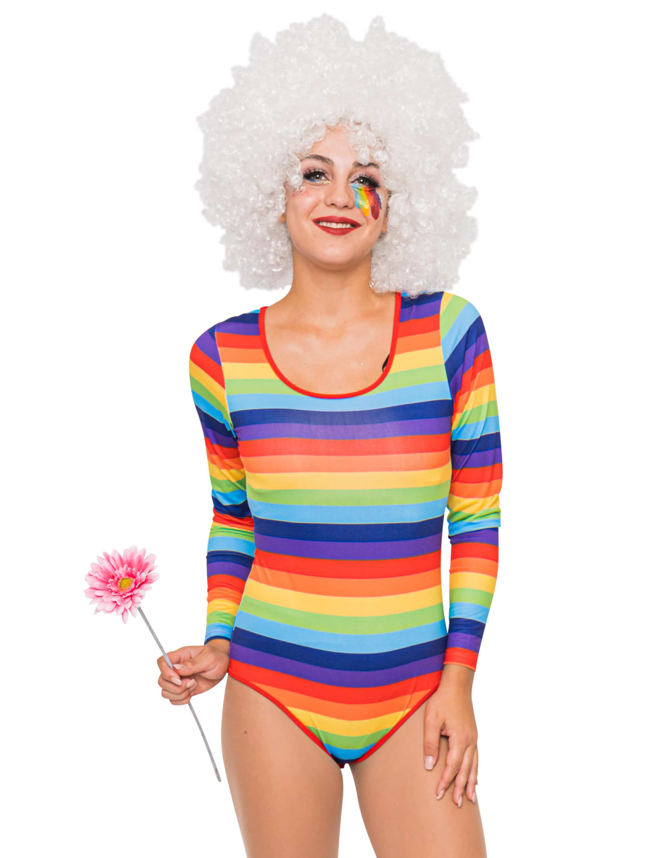 Body langarm Damen rainbow S/M