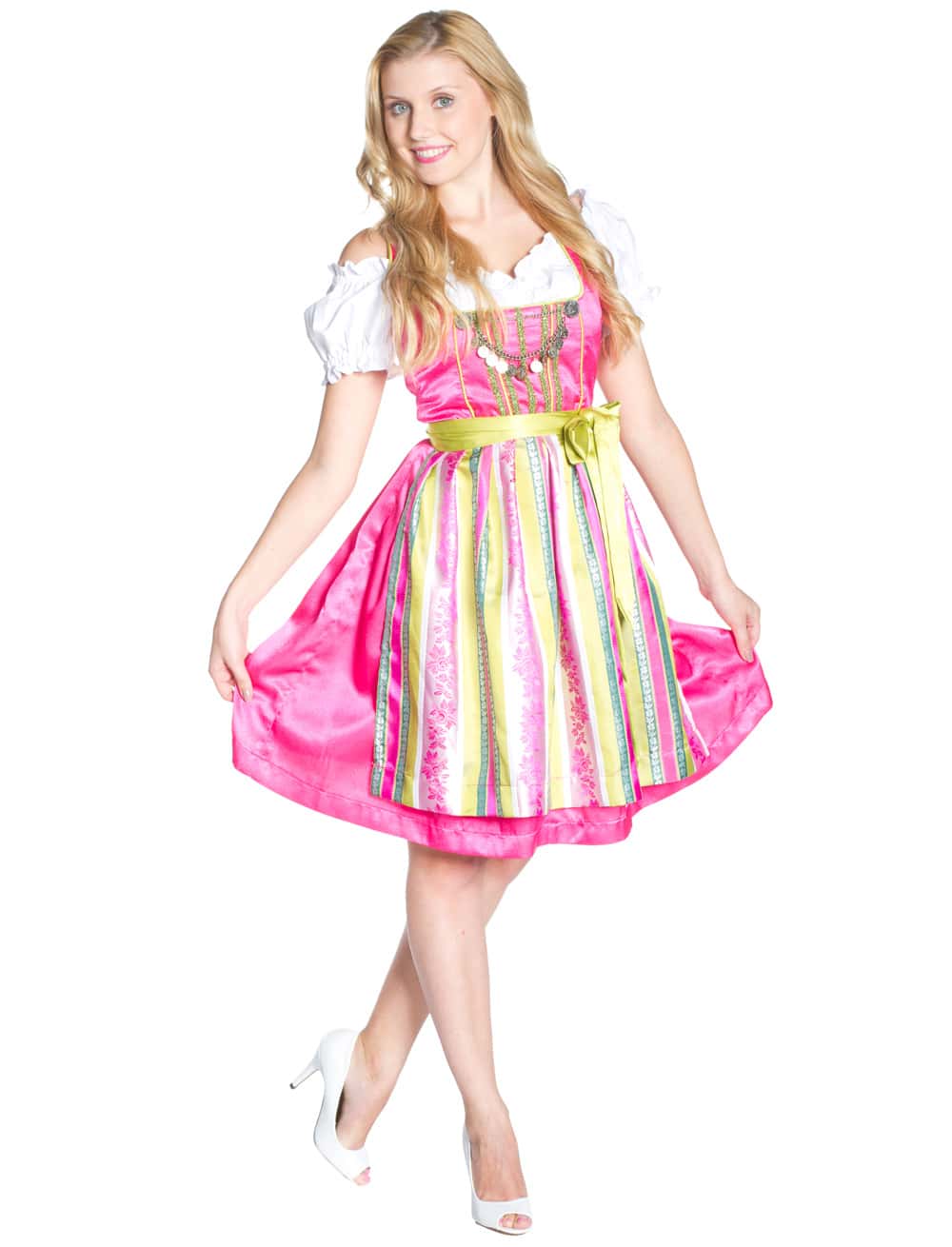 Dirndl Hannah Damen pink/grün 40