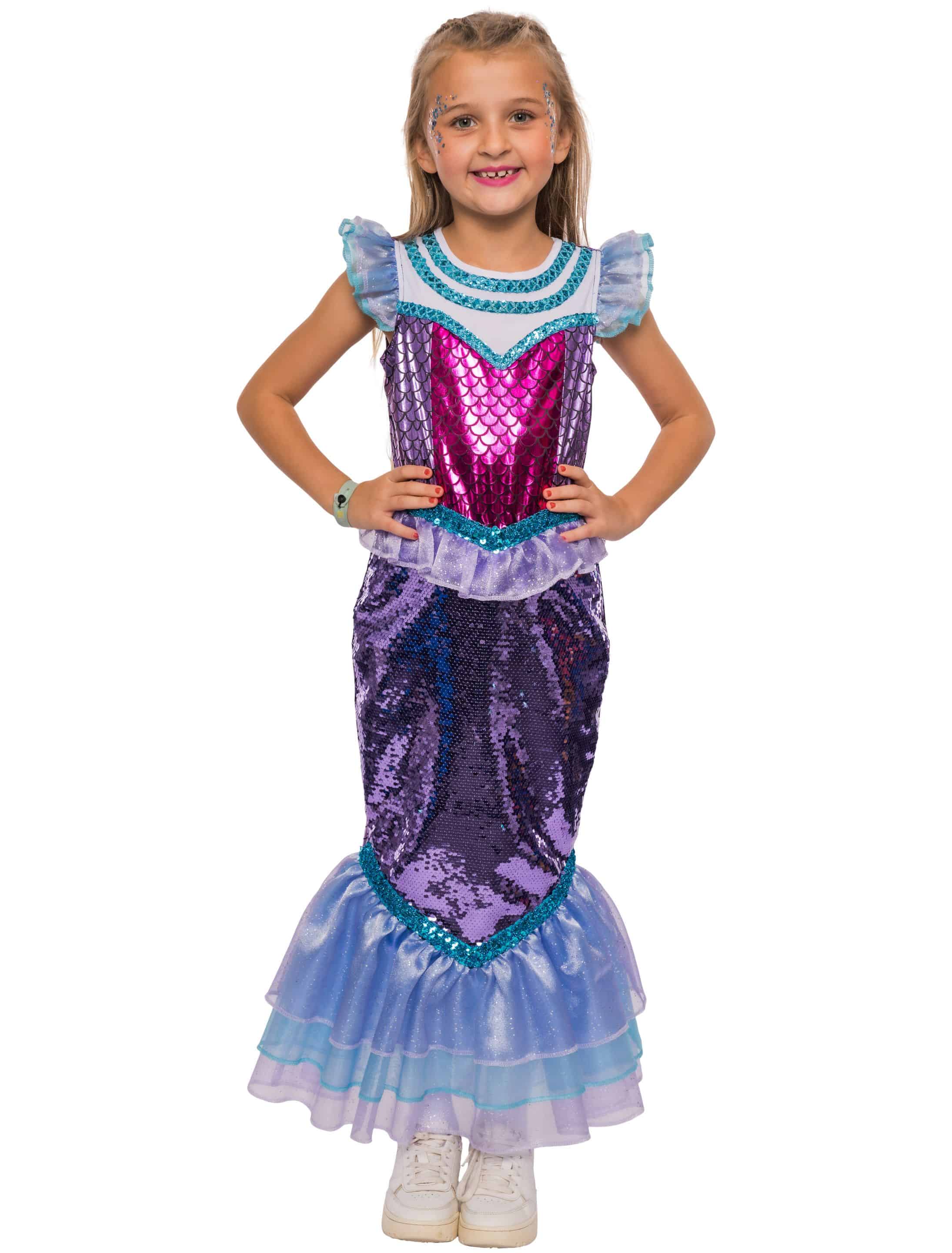 Kleid Meerjungfrau Mädchen lila 152