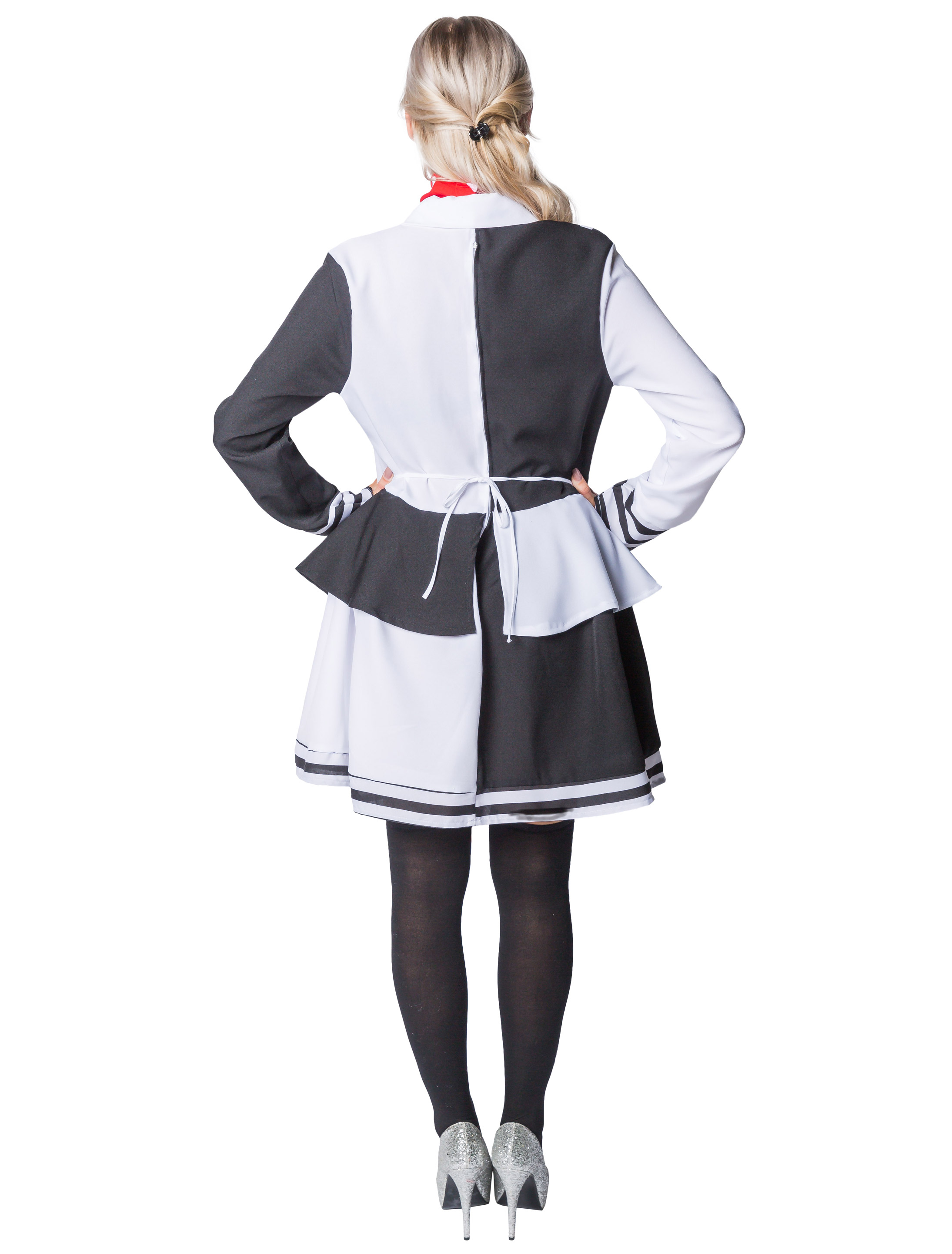 Kleid Pantomime deluxe 2-tlg. schwarz/weiß XL