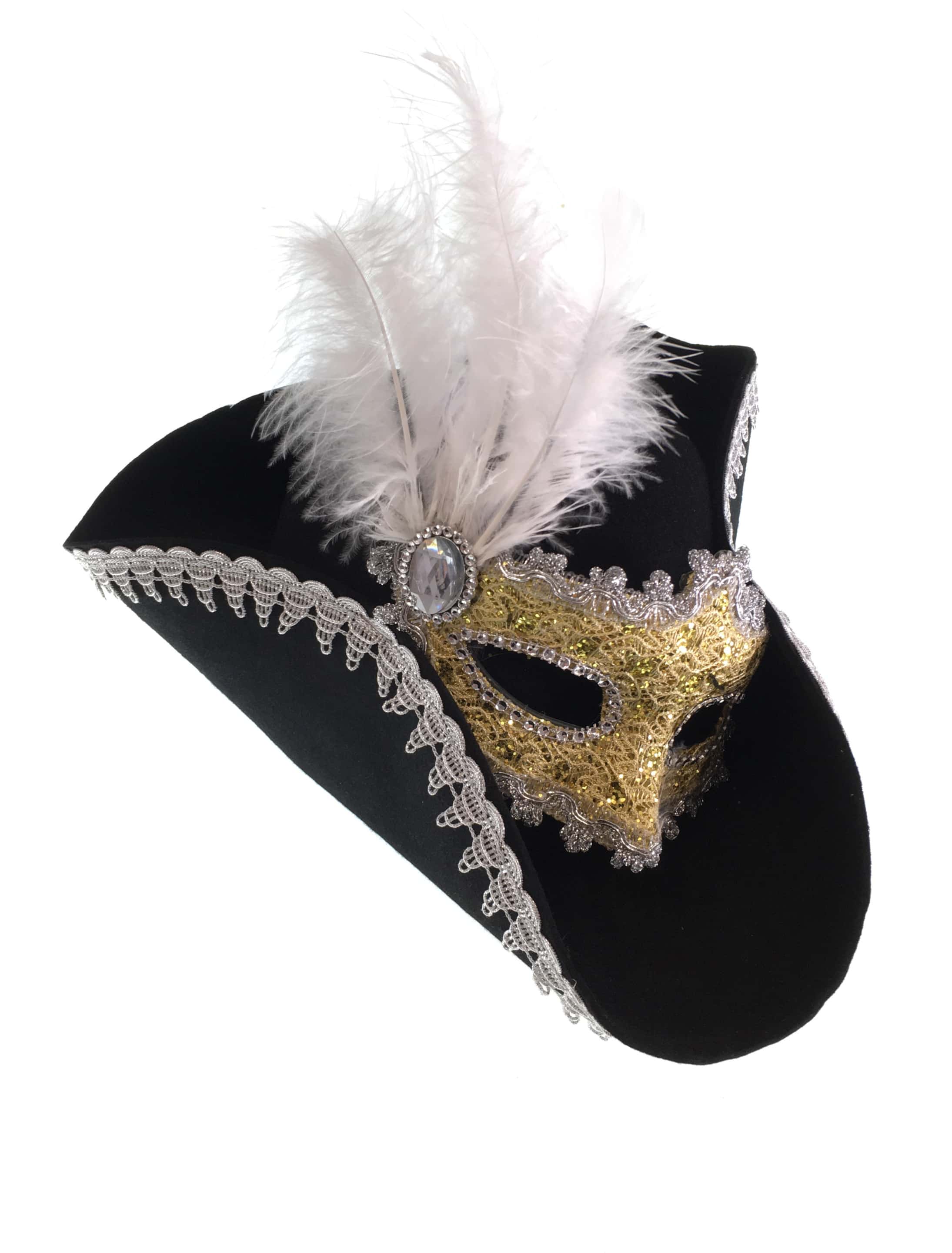 Dreispitz Wollfilz mit Maske