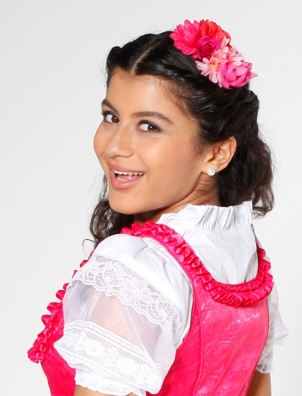 Haarreif mit Blumen pink/rosa Haarreif mit Blumen pink/rosa