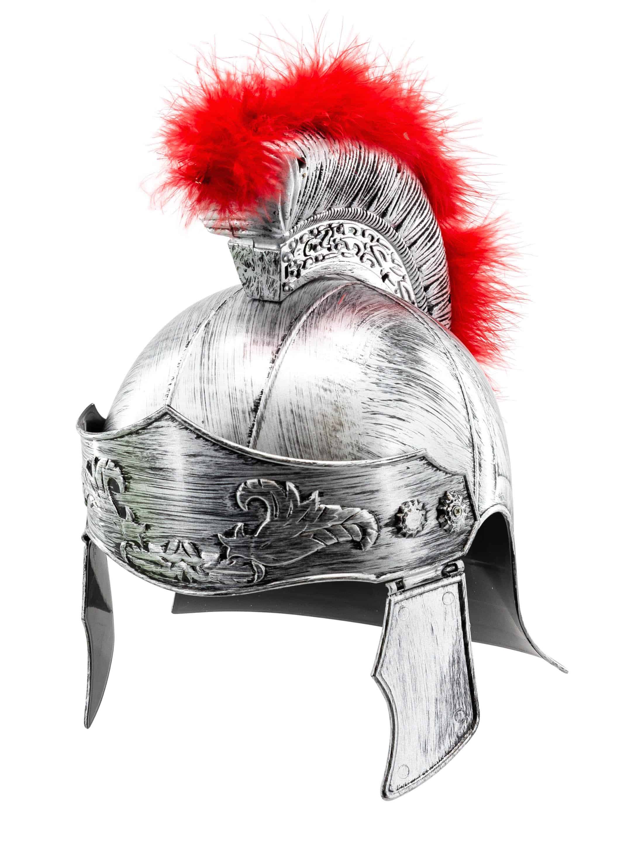 Helm Römer mit Hahnenkamm silber