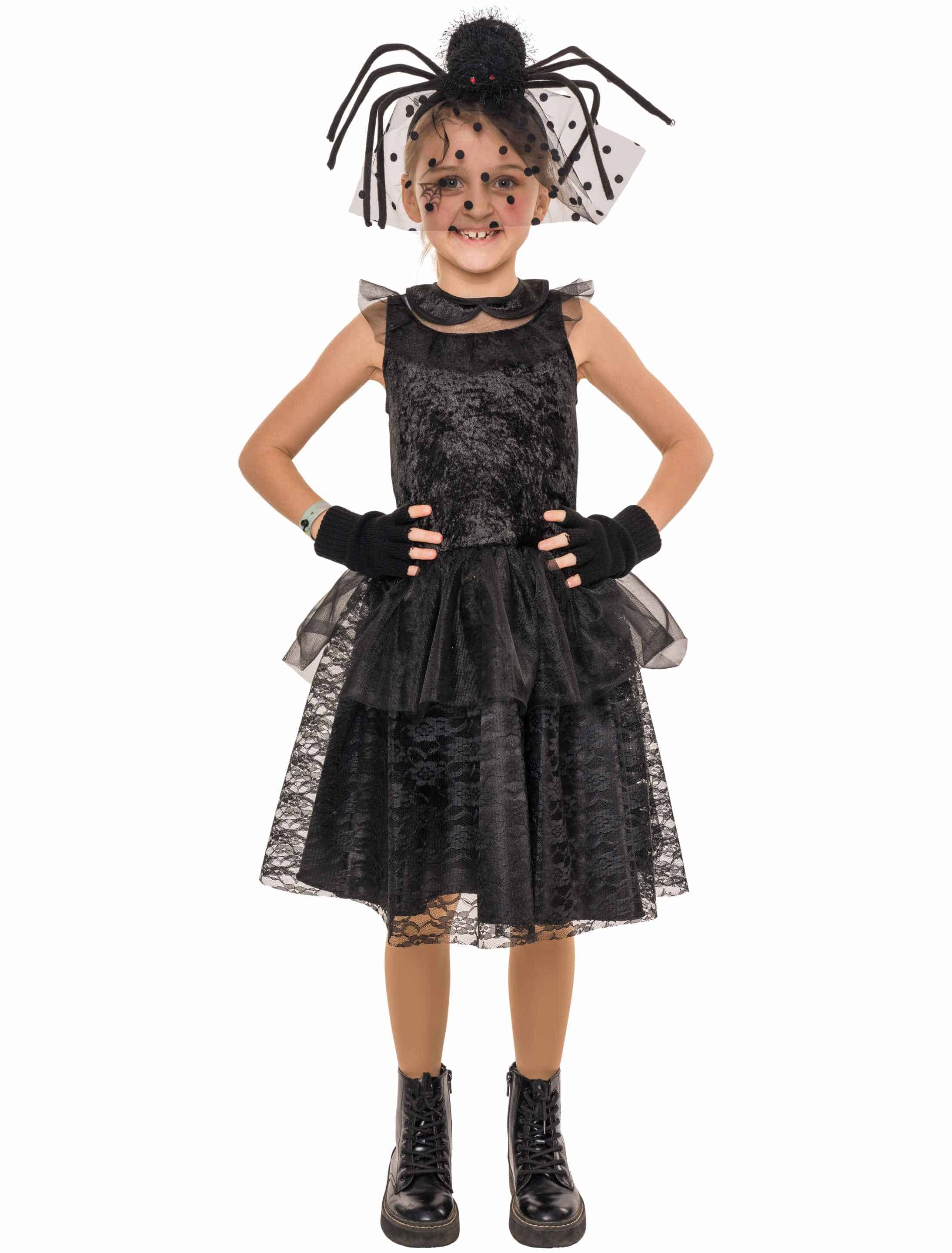 Kleid Gothic Schulmädchen Damen schwarz 164