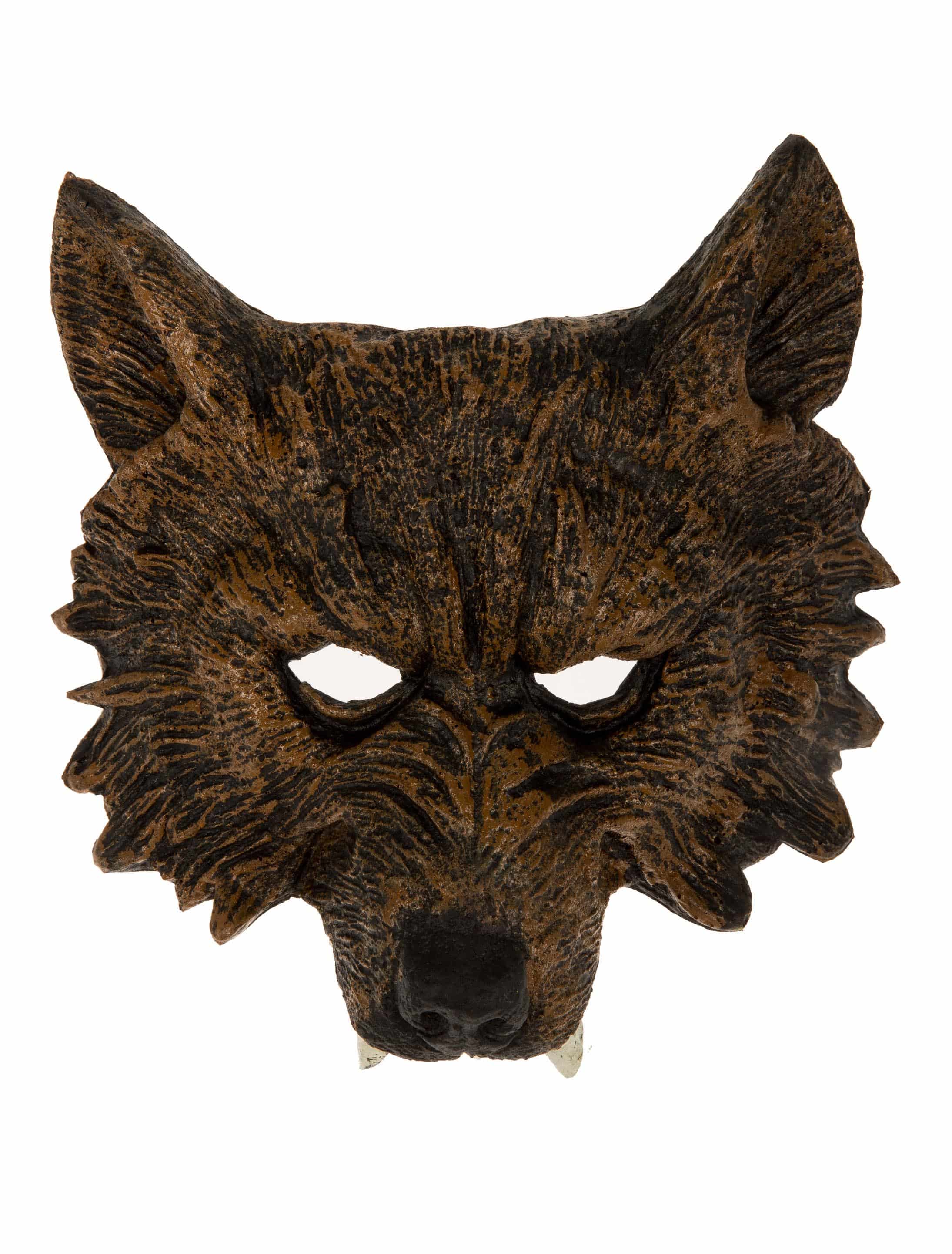 Maske Wolf braun