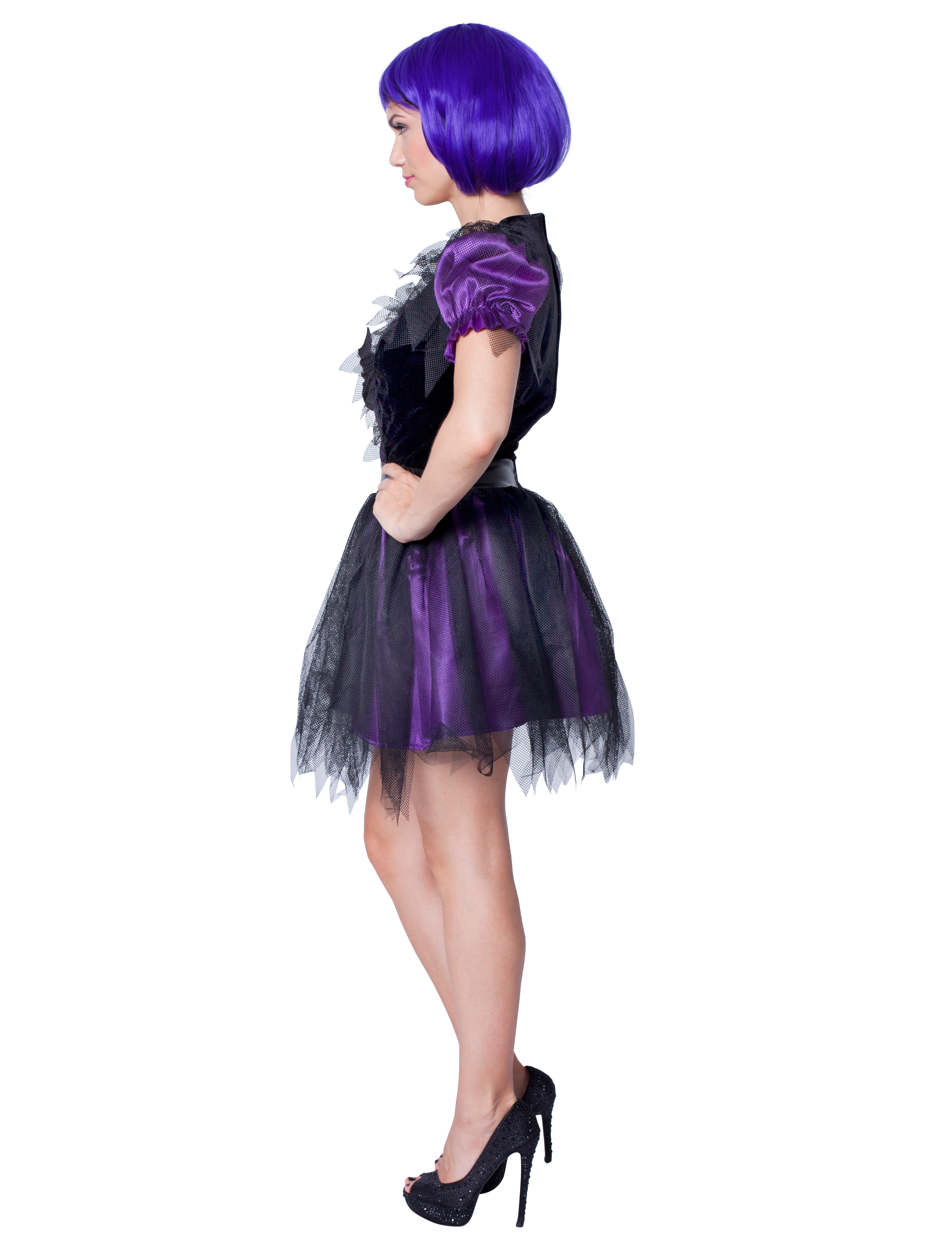 Kleid Spinnenhexe lila XL
