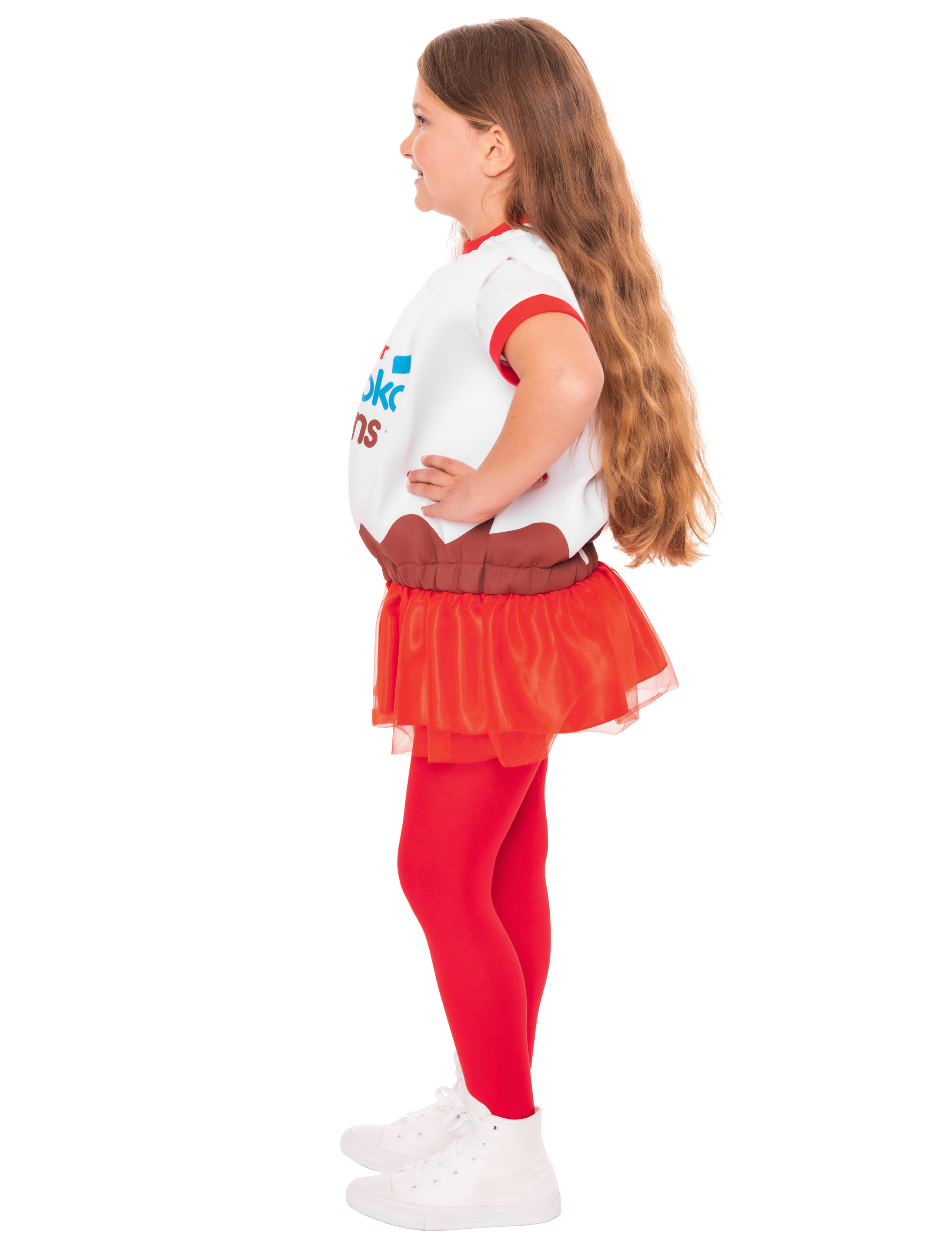 Kostüm kinder Schoko-Bons Kinder rot/weiß 104-116