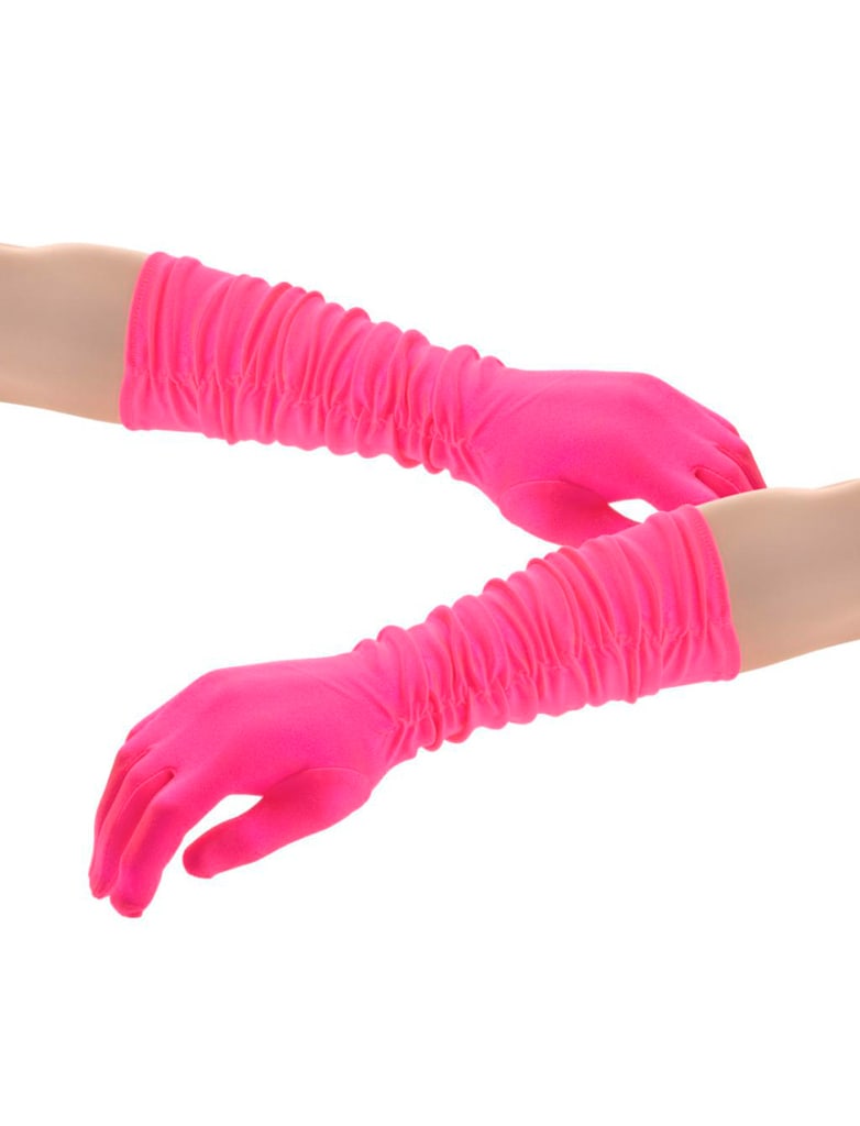 Handschuh Gala pink gerafft Satin 38cm Handschuh Gala pink gerafft Satin 38cm