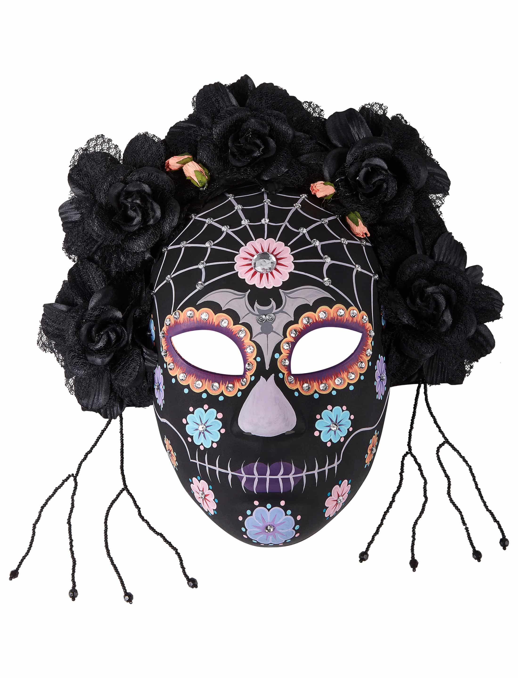 Maske La Catrina schwarz