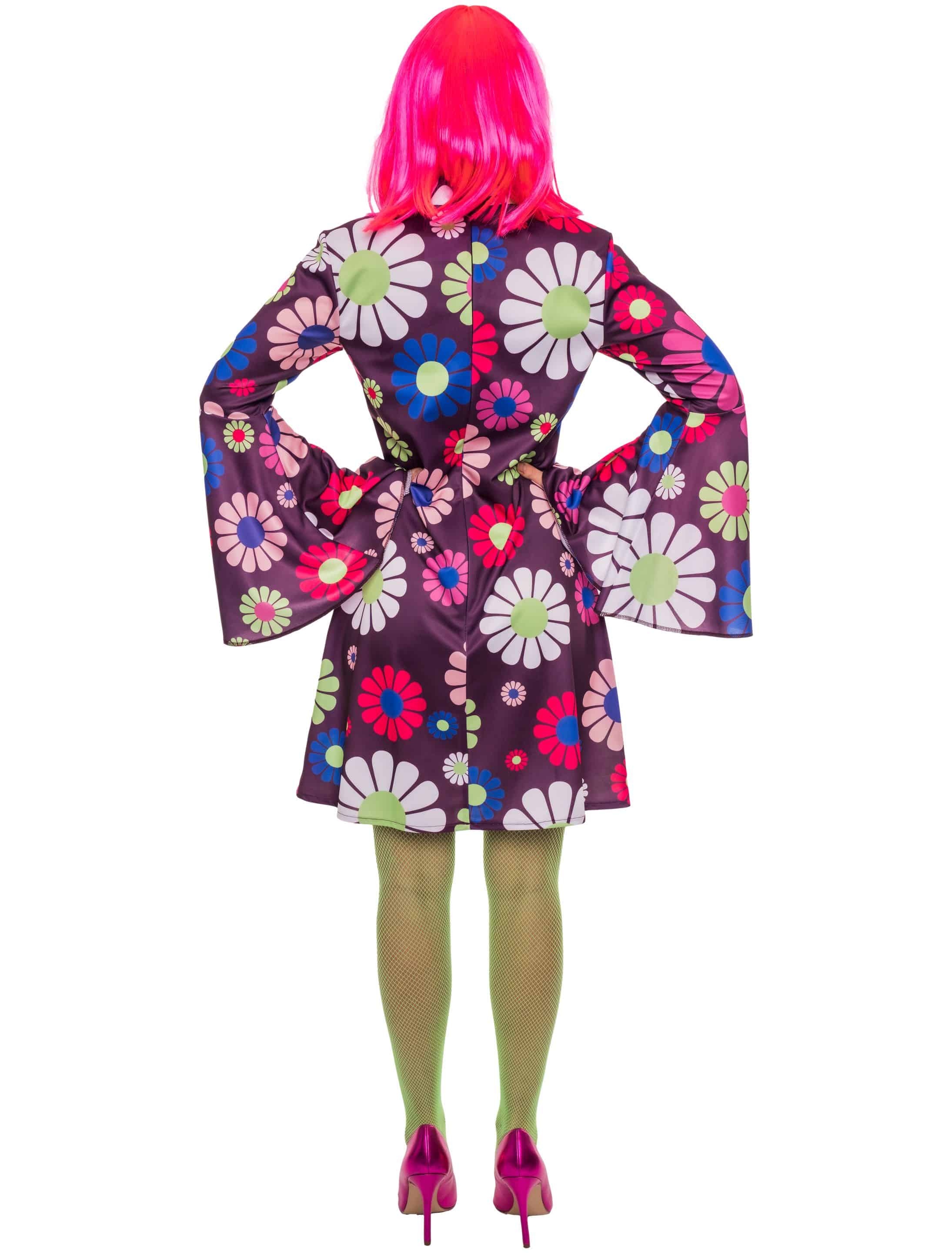 Kleid Flower Power Damen lila L