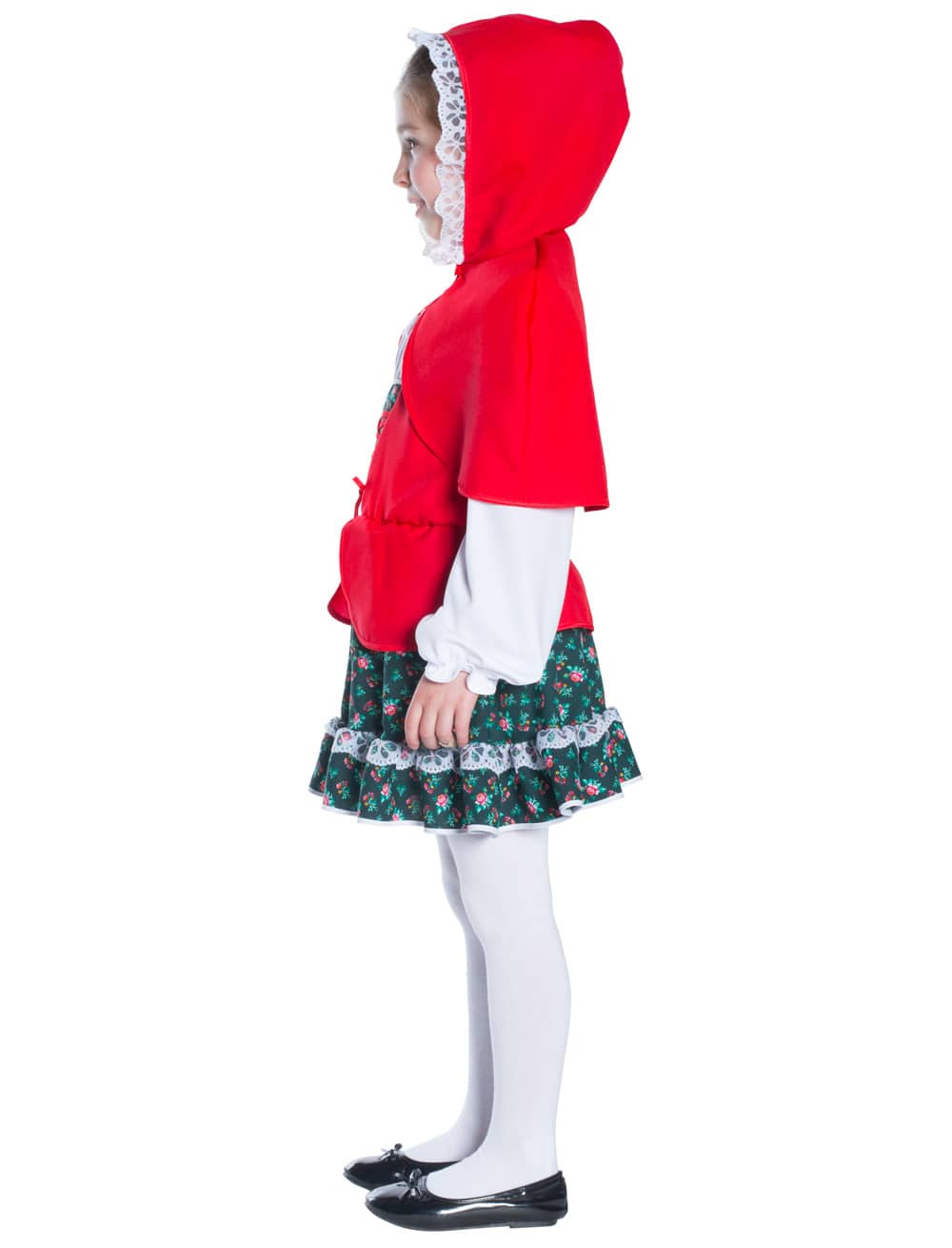 Kleid Rotkäppchen mit Umhang Kinder Mädchen rot 140