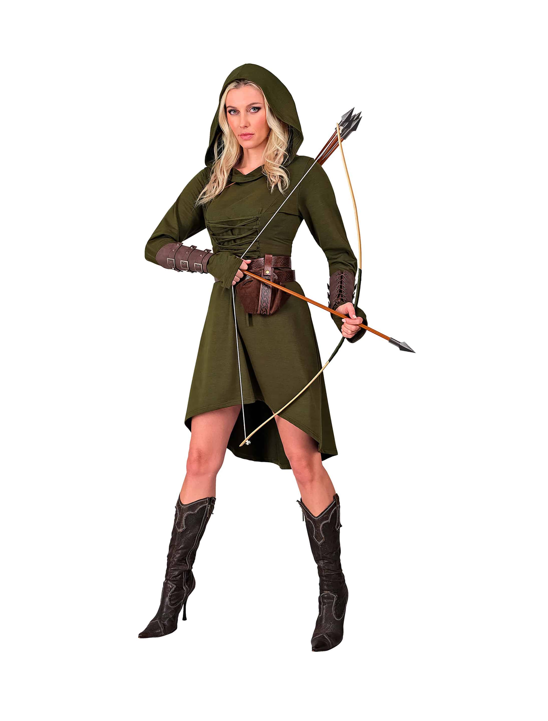 Kleid Mittelalter Damen olivgrün M