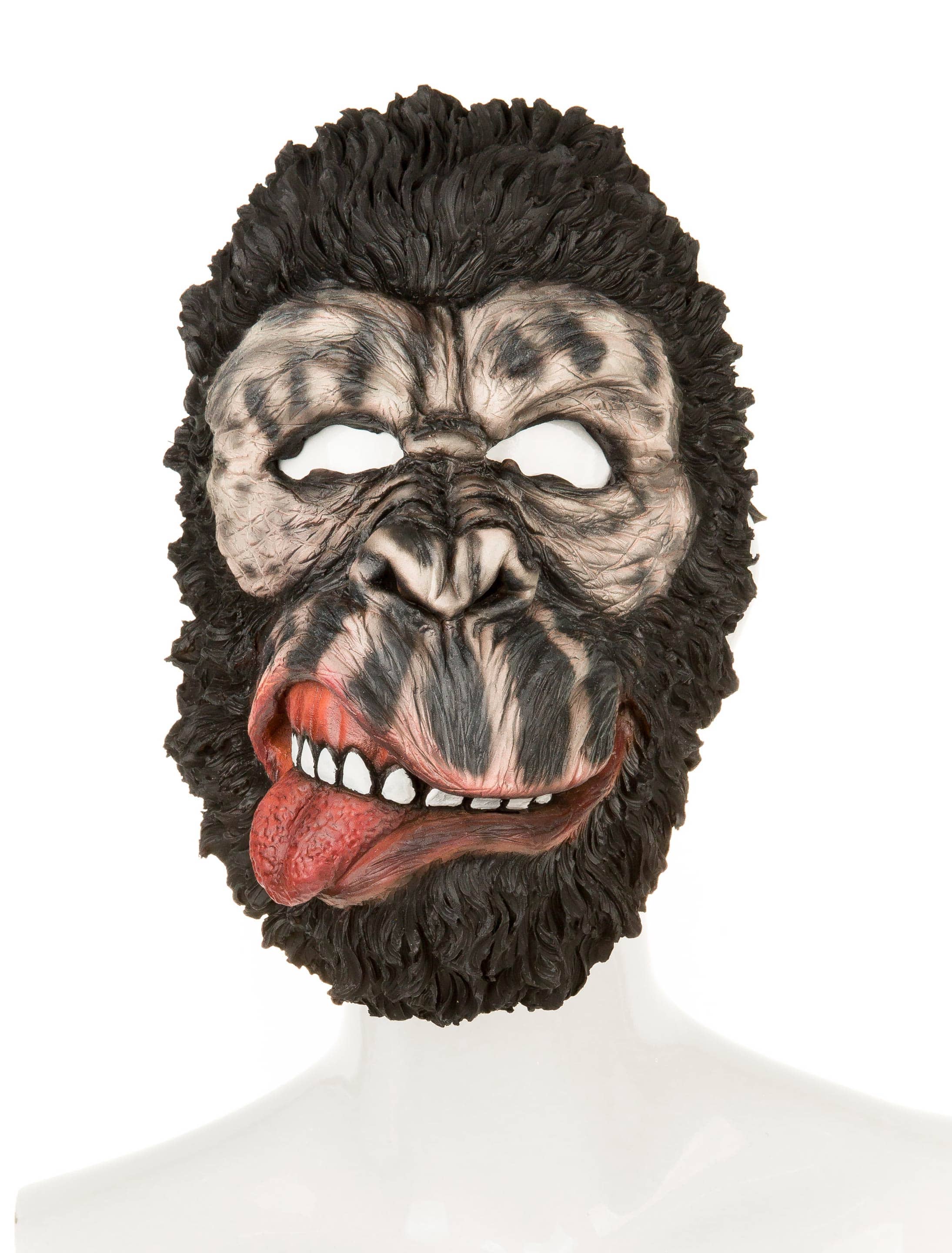 Latexmaske Gorilla mit Zunge