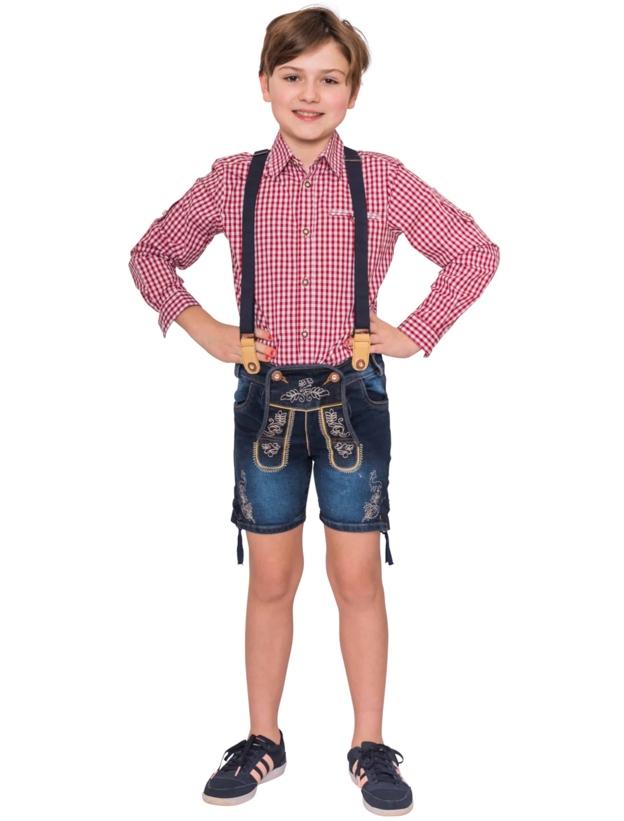 Trachtenjeans kurz Kinder Jungen blau 152