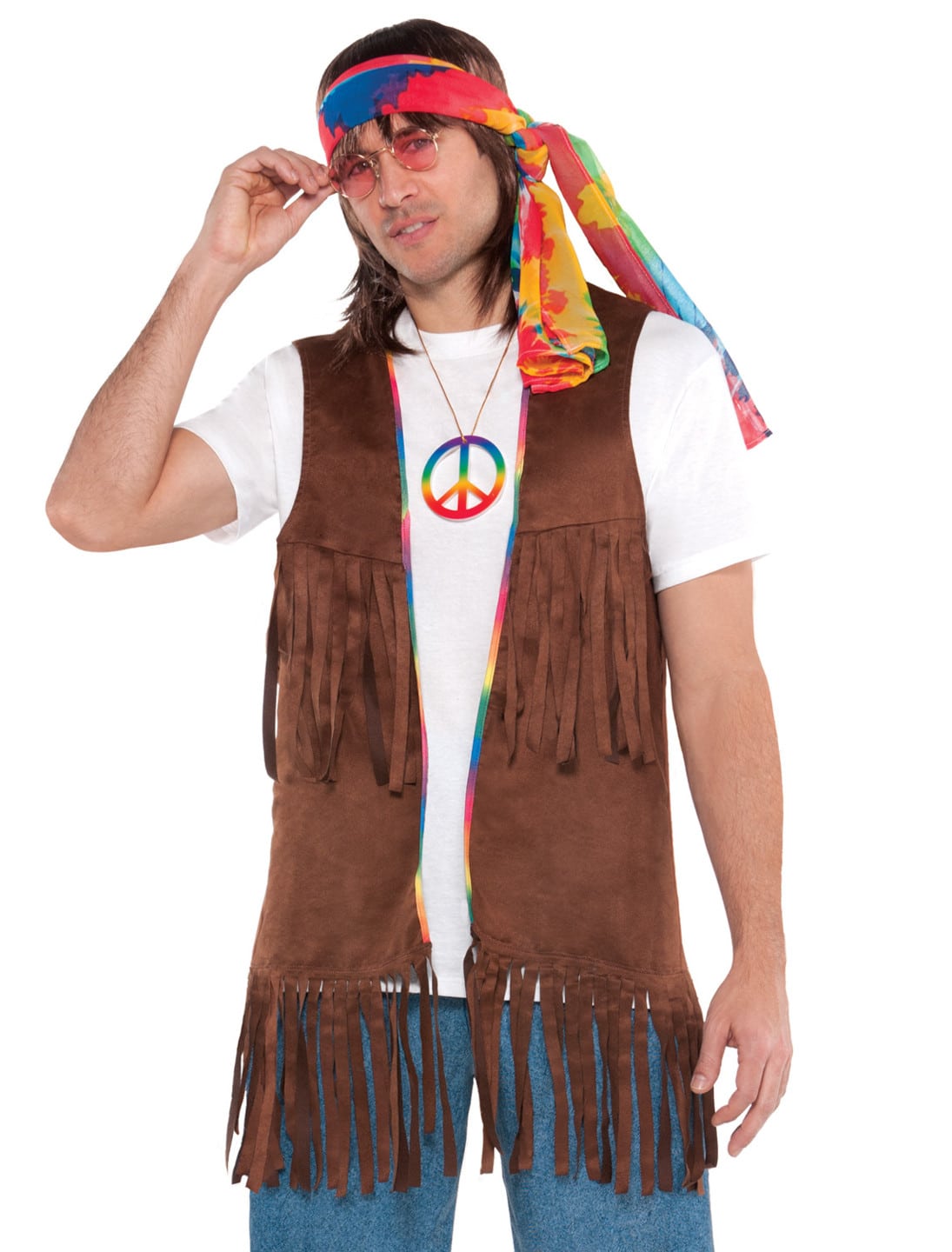 Weste Hippie braun