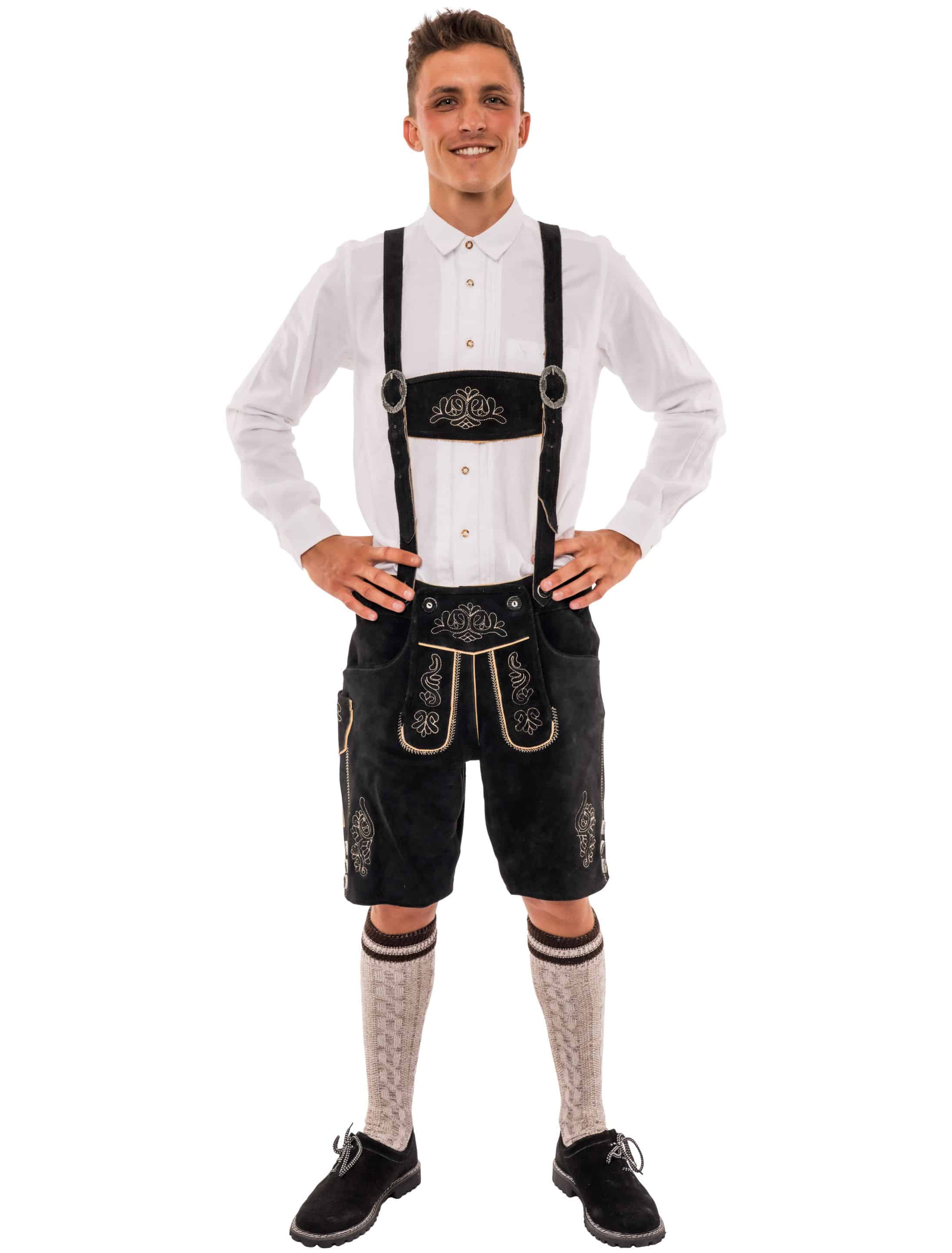 Lederhose Seppl Herren schwarz L