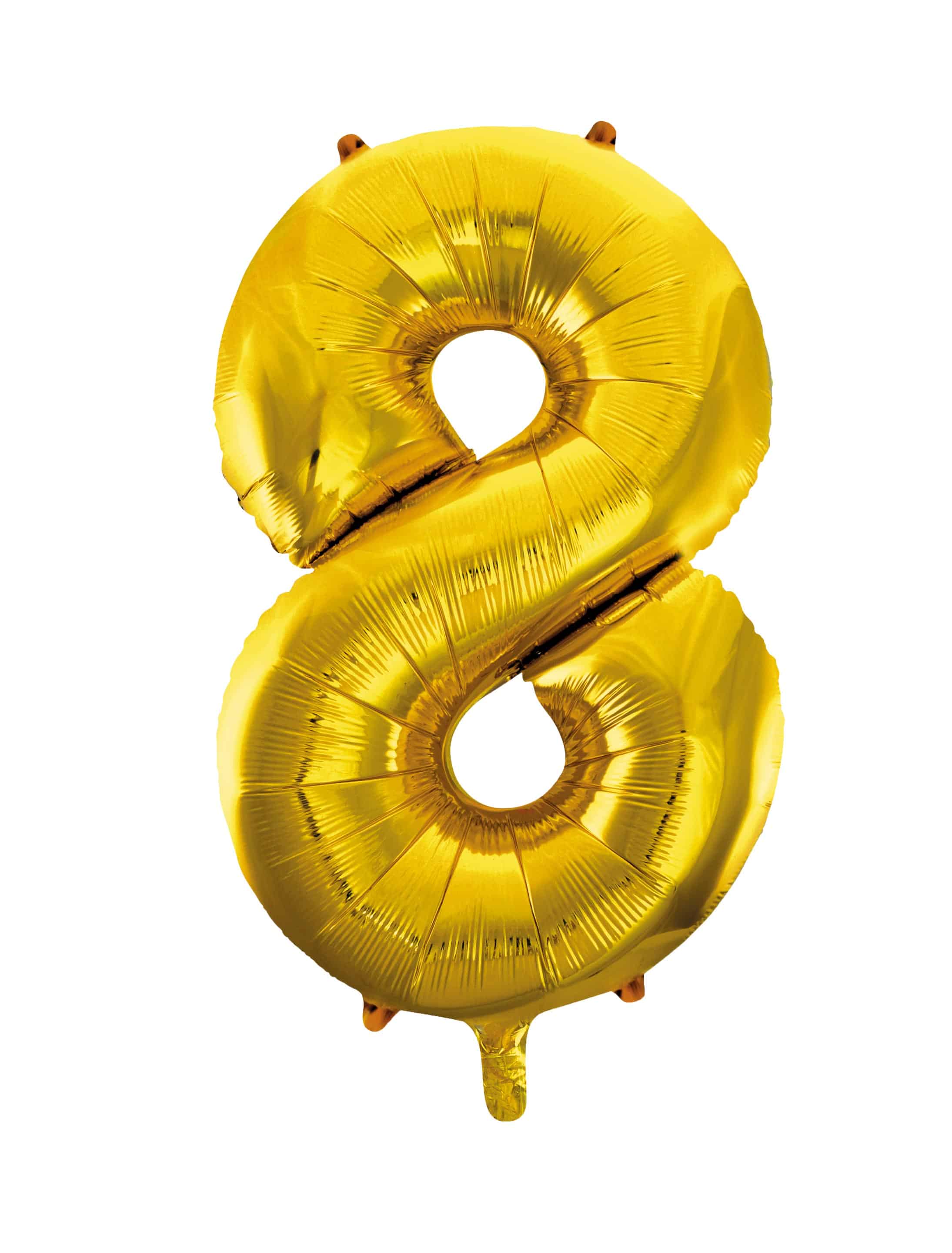 Folienballon Zahl 8 L gold