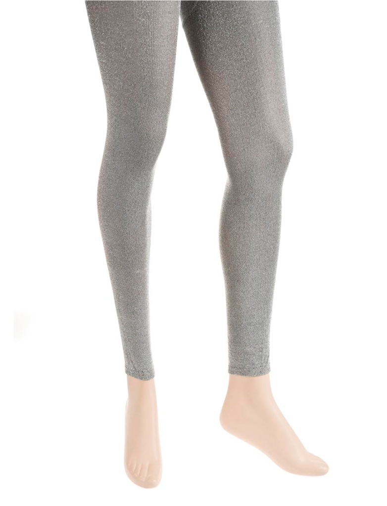 Leggings glanz silber L/XL