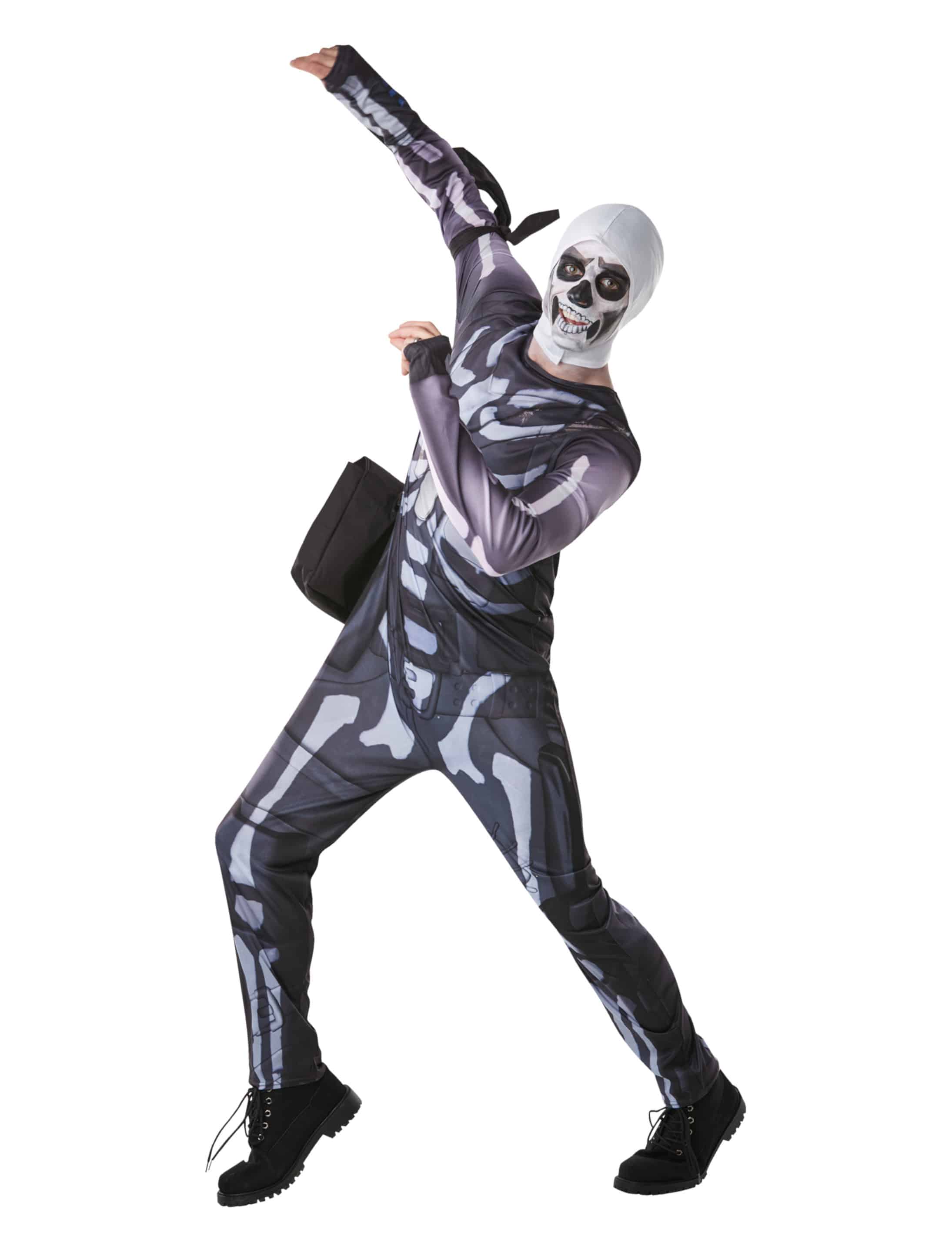 Skull Trooper Fortnite Herren 5-tlg. Herren schwarz/weiß S