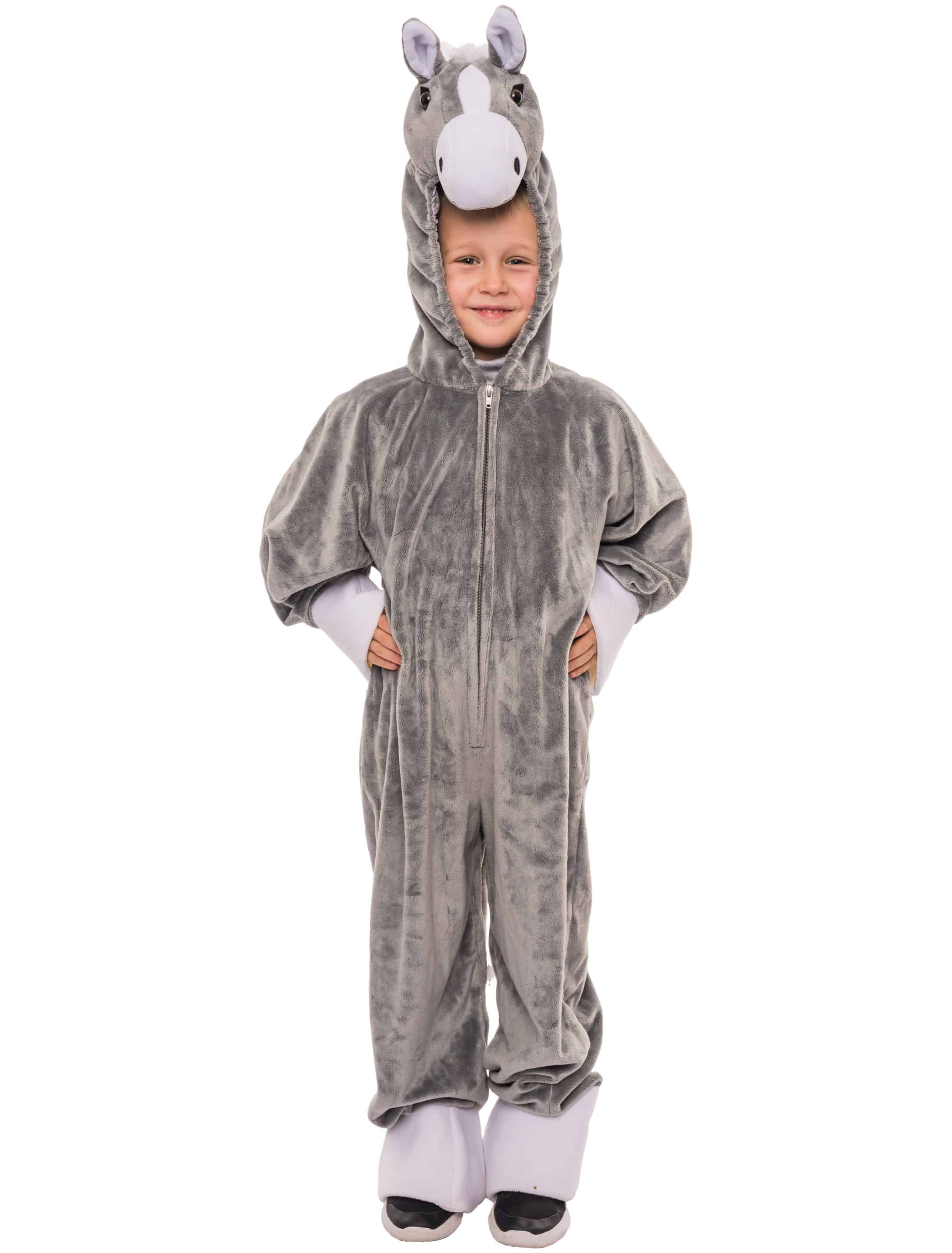Overall Esel Kinder Plüsch grau 86-92 Overall Esel Kinder Plüsch grau 86-92