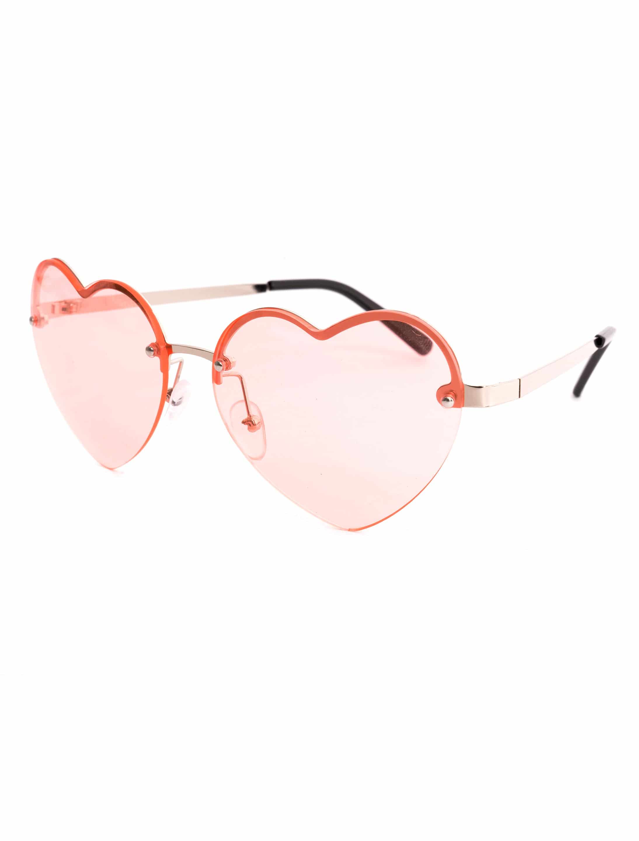 Brille Herz mit Gläsern rosa