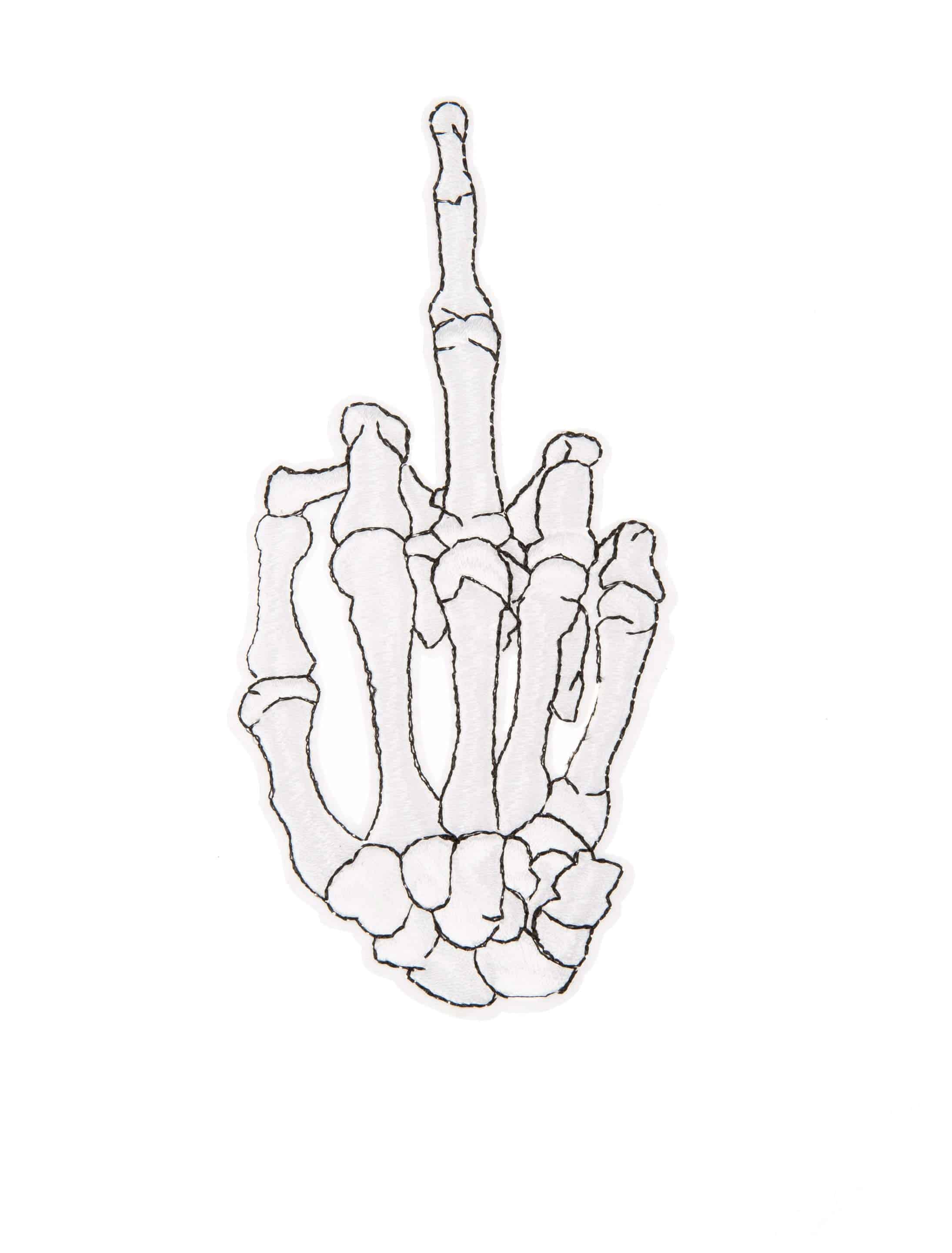 Aufnäher/Bügelbild Skeletthand