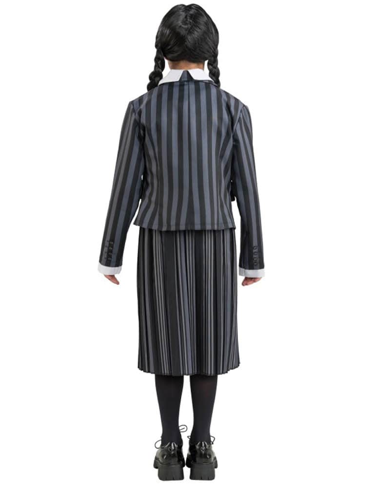 Schuluniform Wednesday Addams schwarz/grau 140