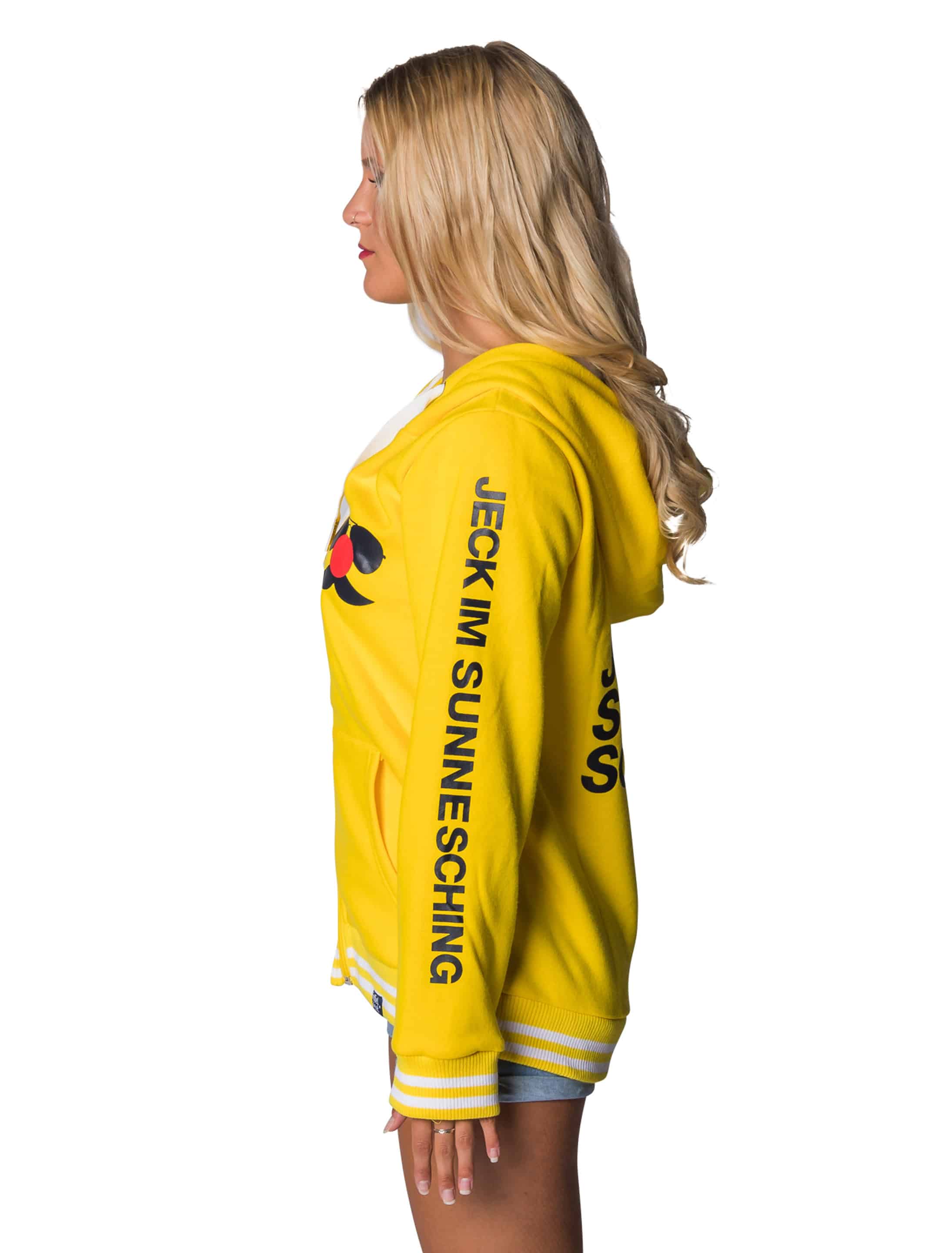 Sweatshirt Jacke Jeck im Sunnesching Unisex gelb XS/S