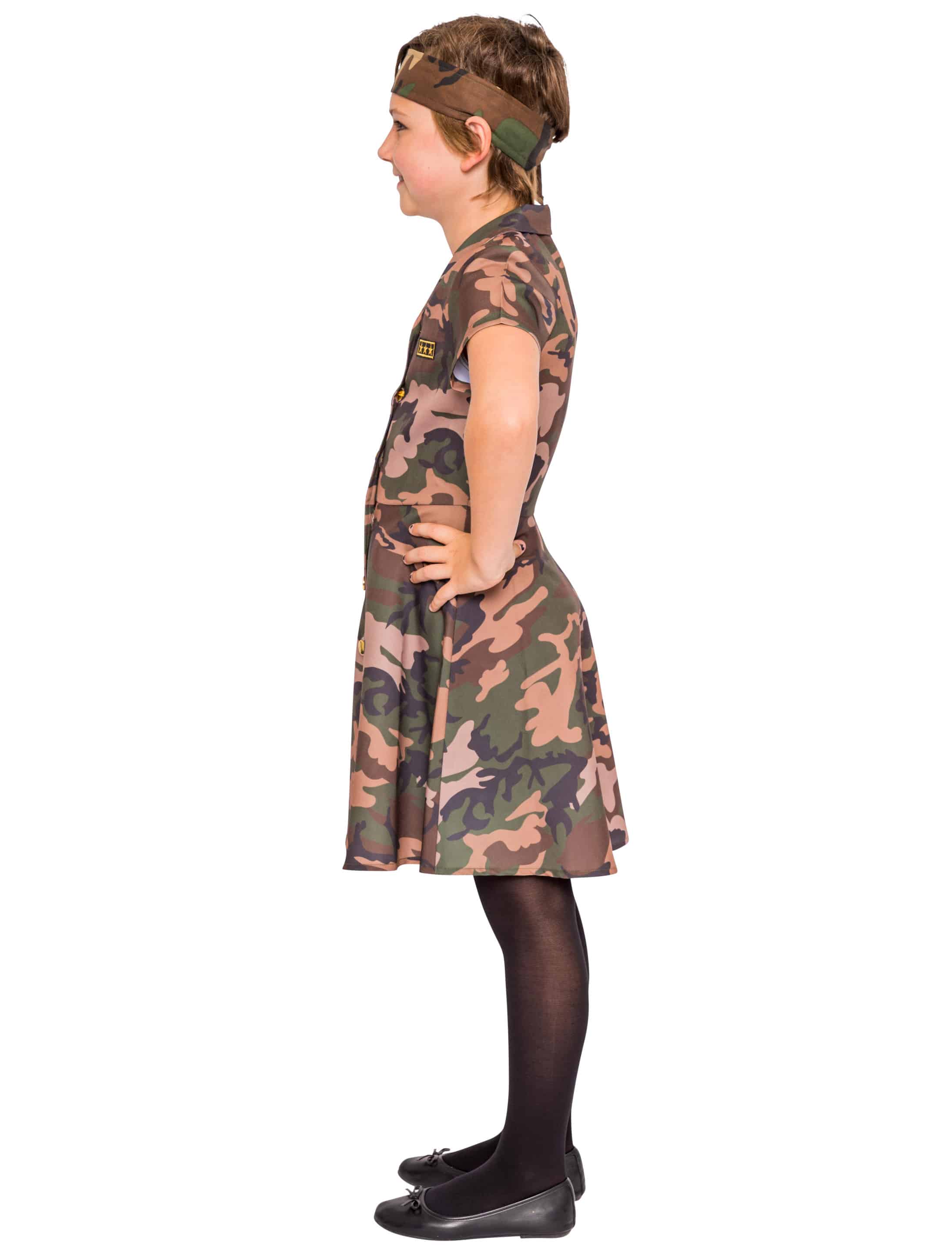 Kleid Kinder Mädchen camouflage 140