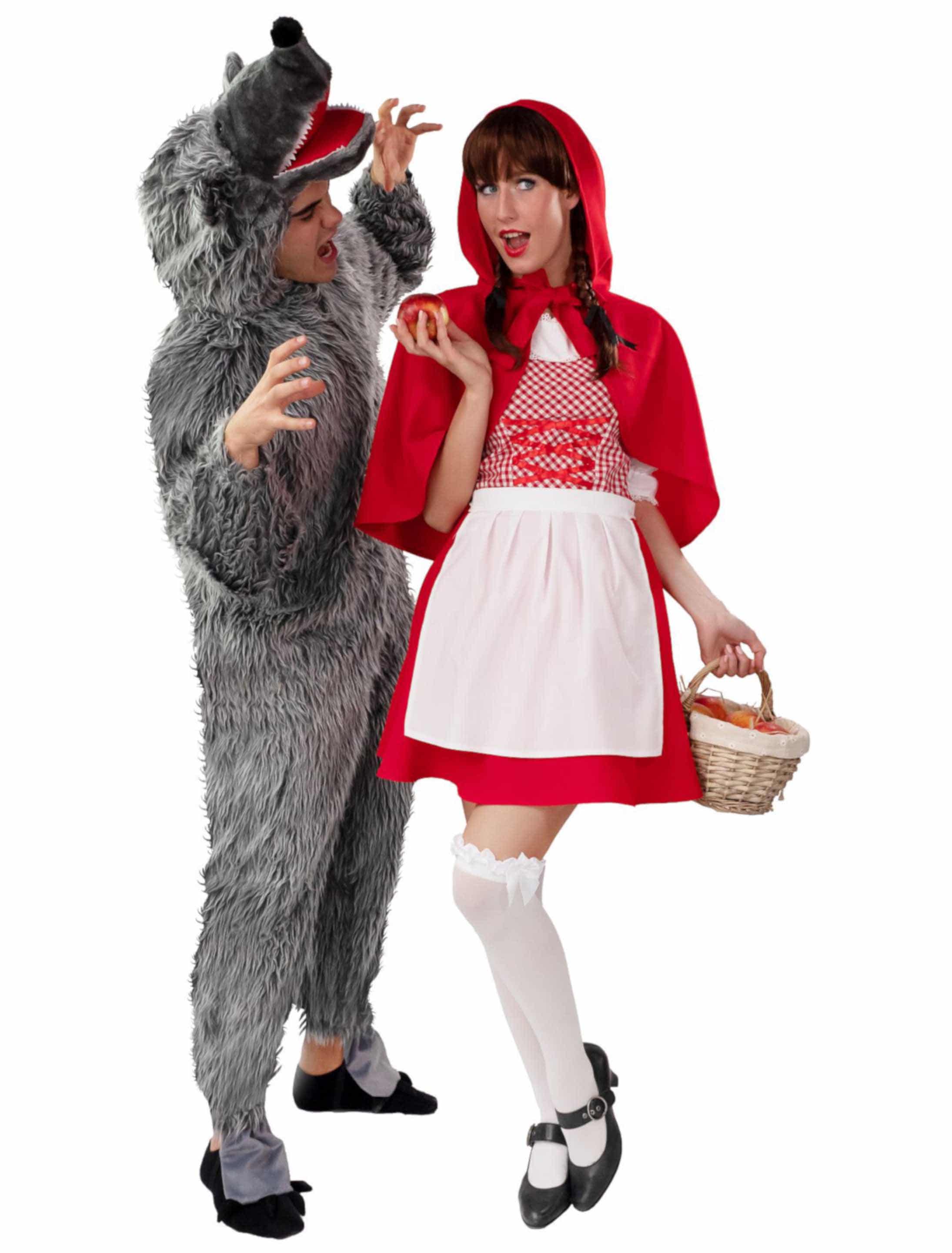 Kleid Rotkäppchen Kostüm 3-tlg. rot 38-40