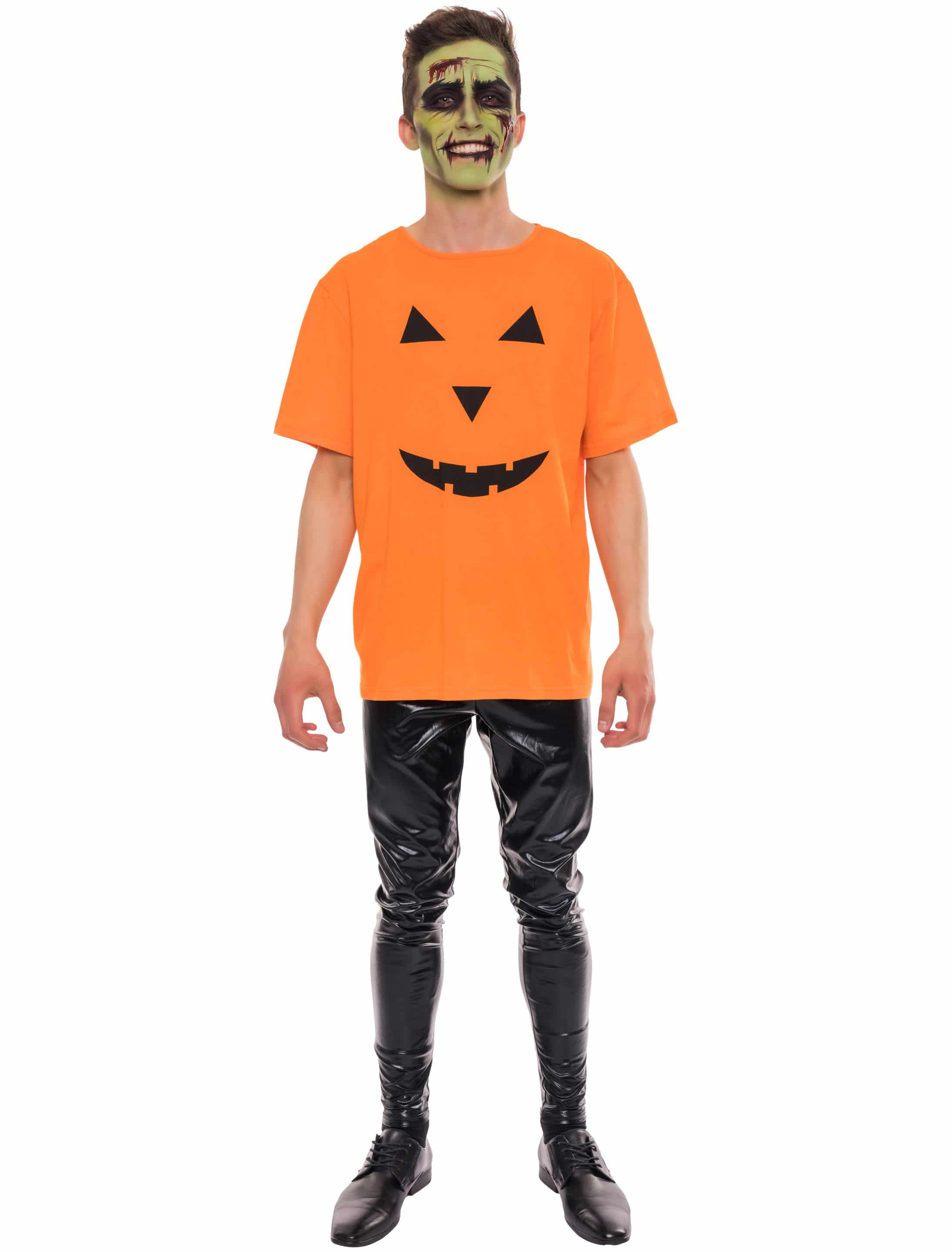 T-Shirt Halloween Kürbis orange S/M