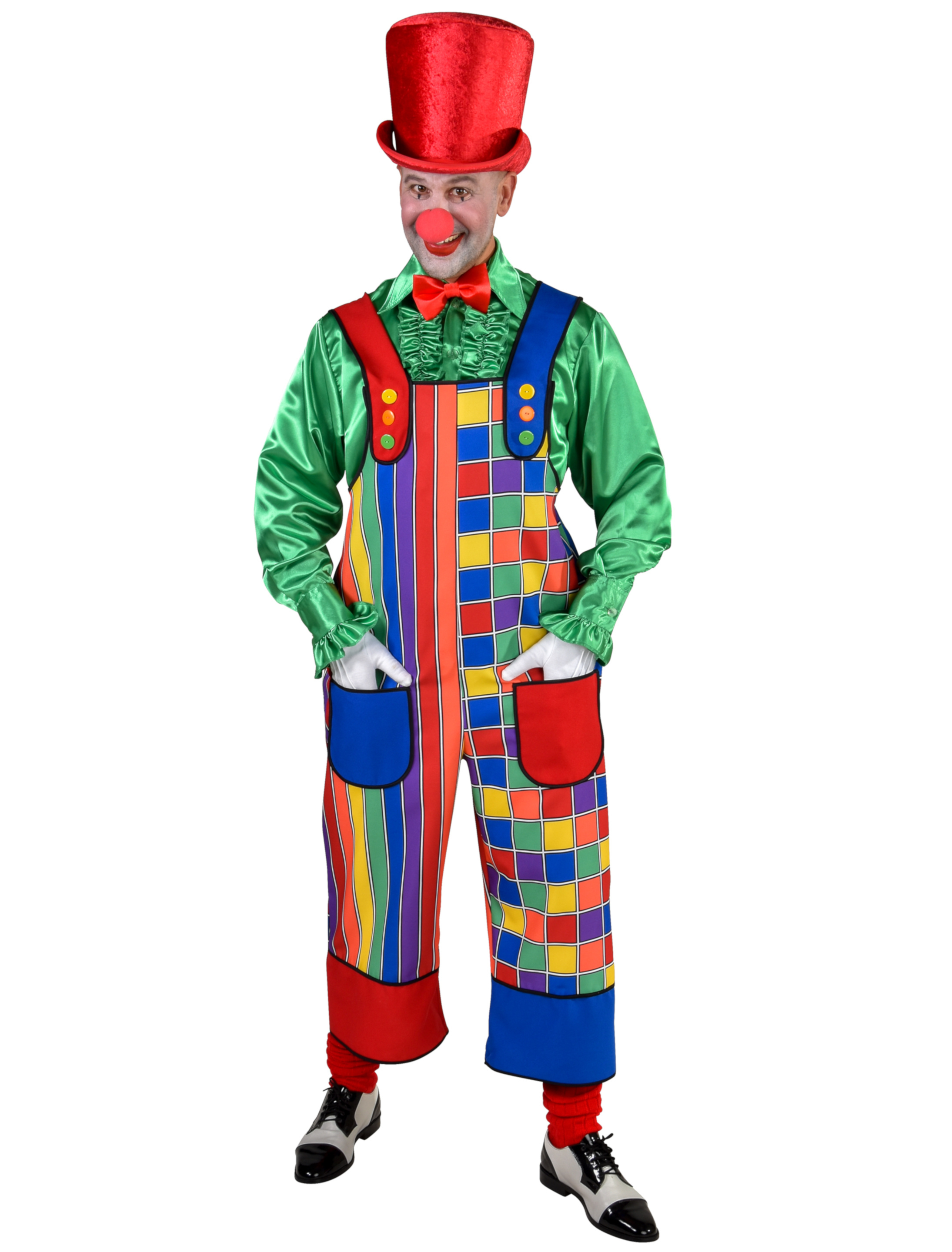 Latzhose Clown Herren bunt L/XL