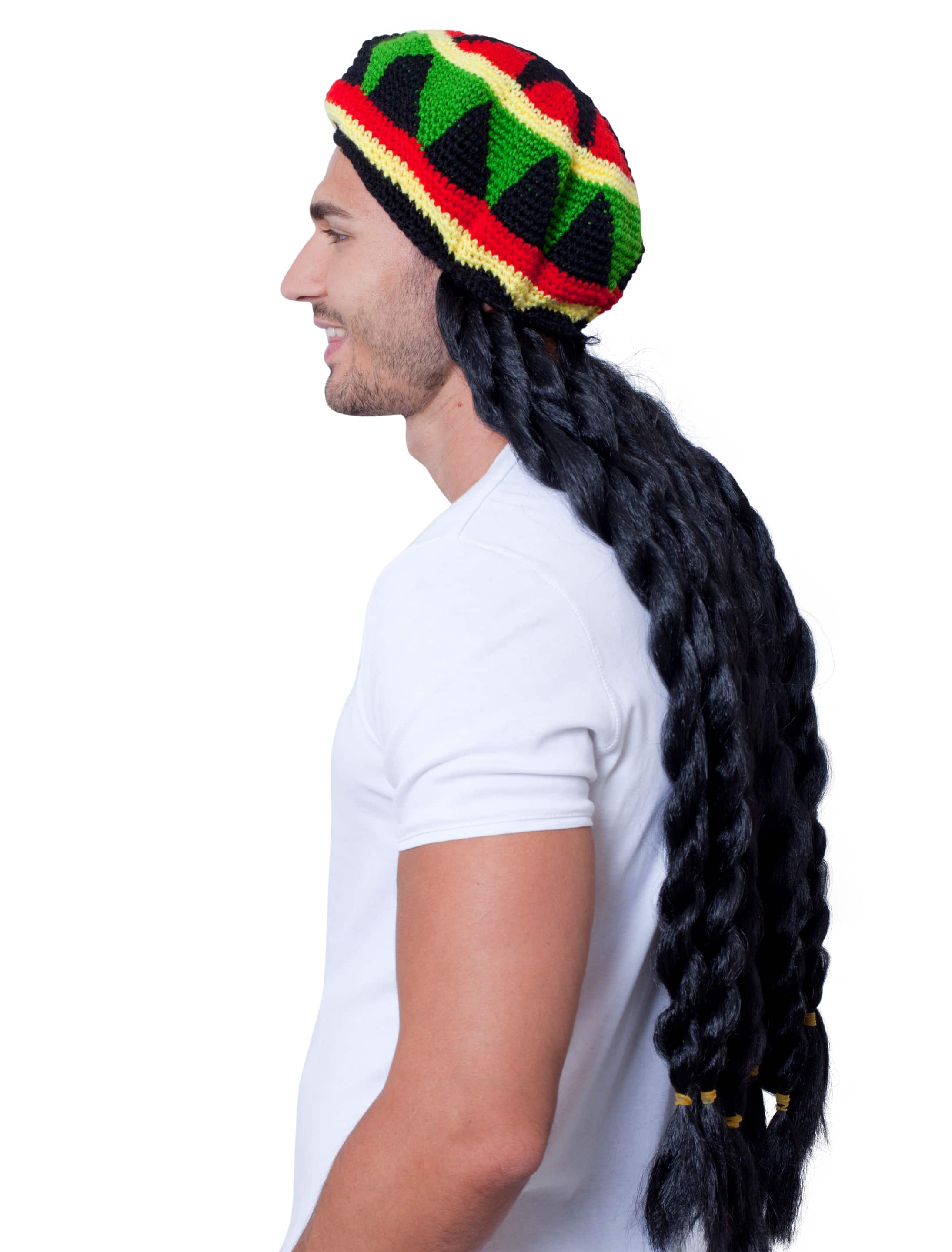 Perücke Dreadlocks mit Mütze