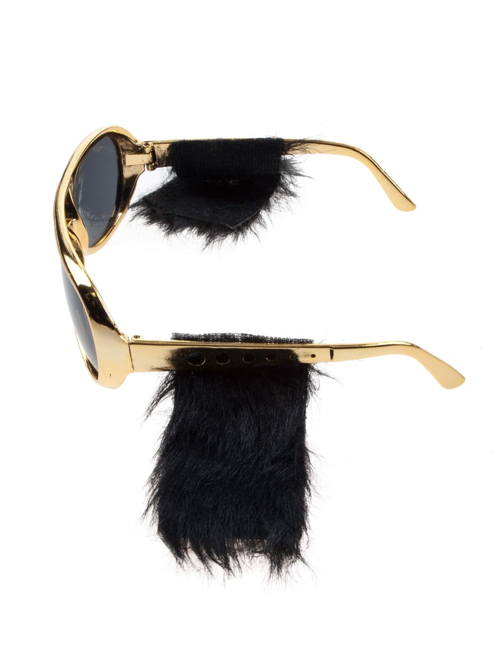 Brille Rockstar mit Koteletten gold