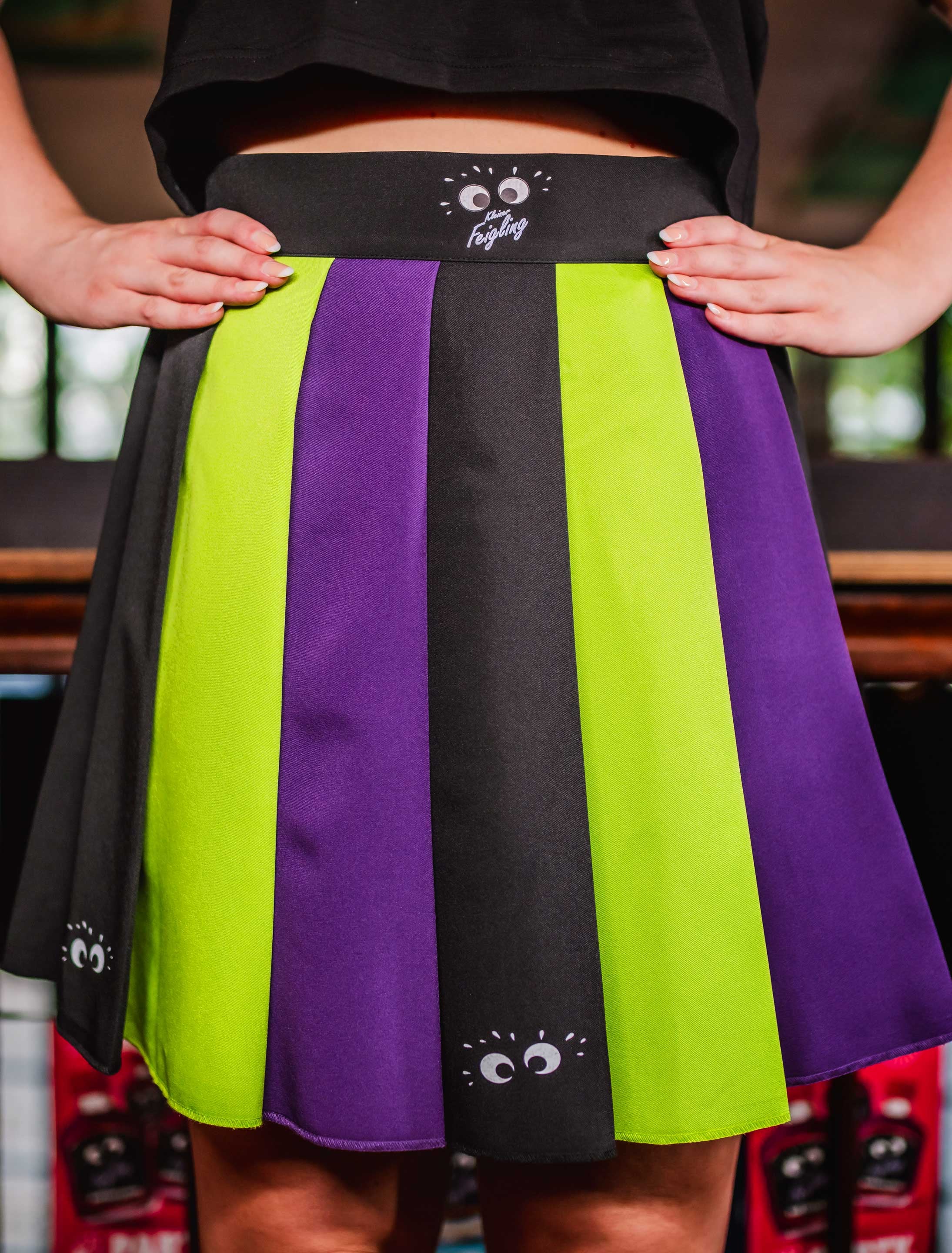 Rock Kleiner Feigling Damen schwarz/grün S/M