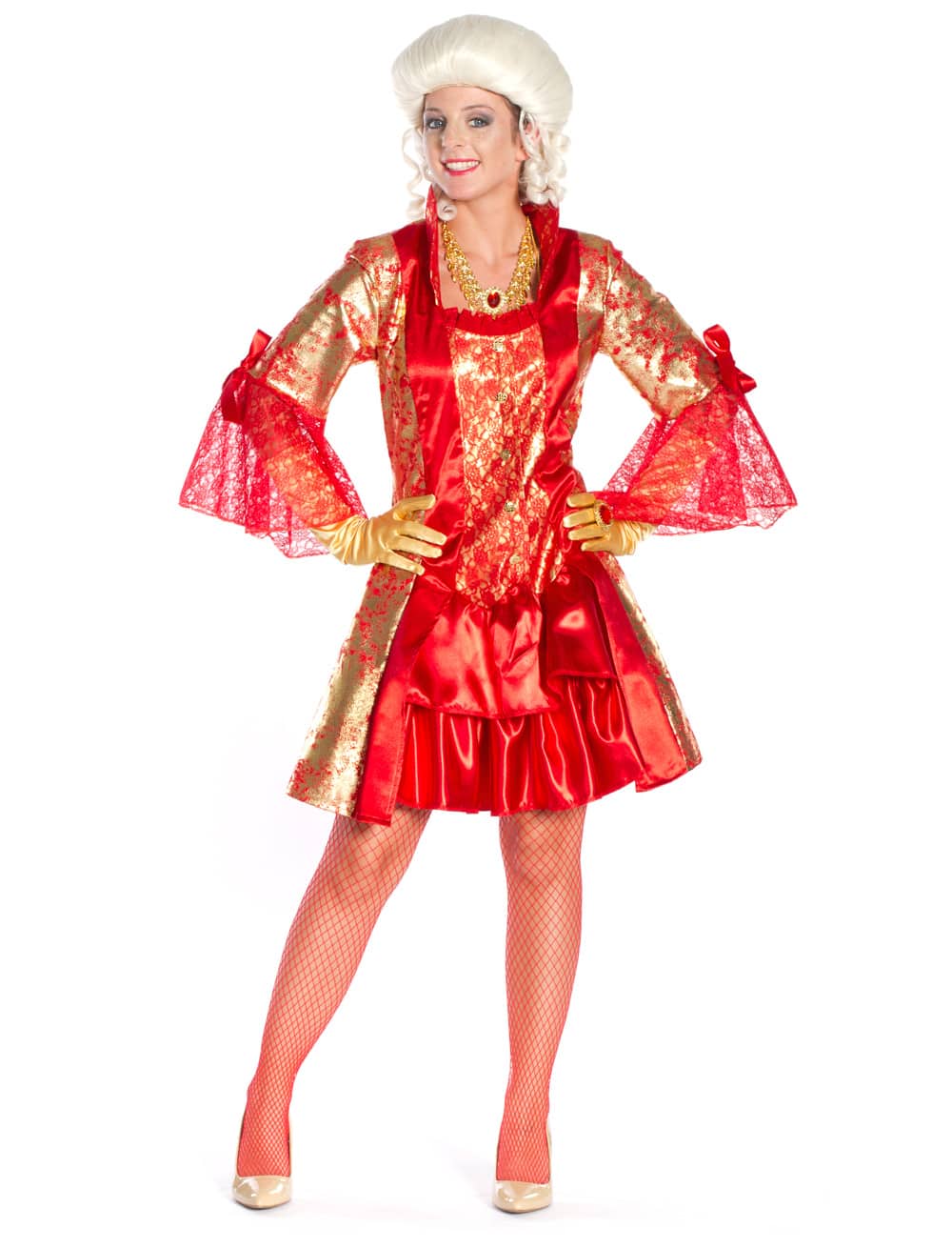 Kleid Marquise sexy rot/gold XS
