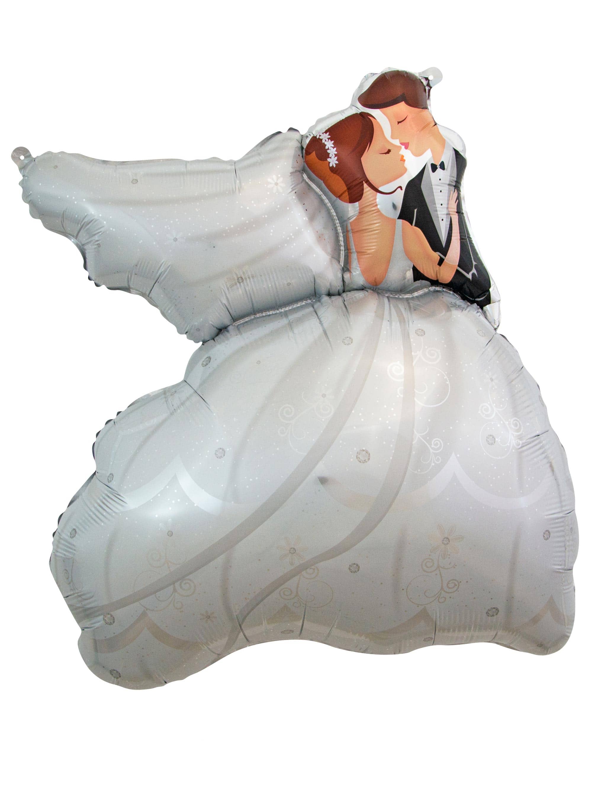 Folienballon Brautpaar L weiß