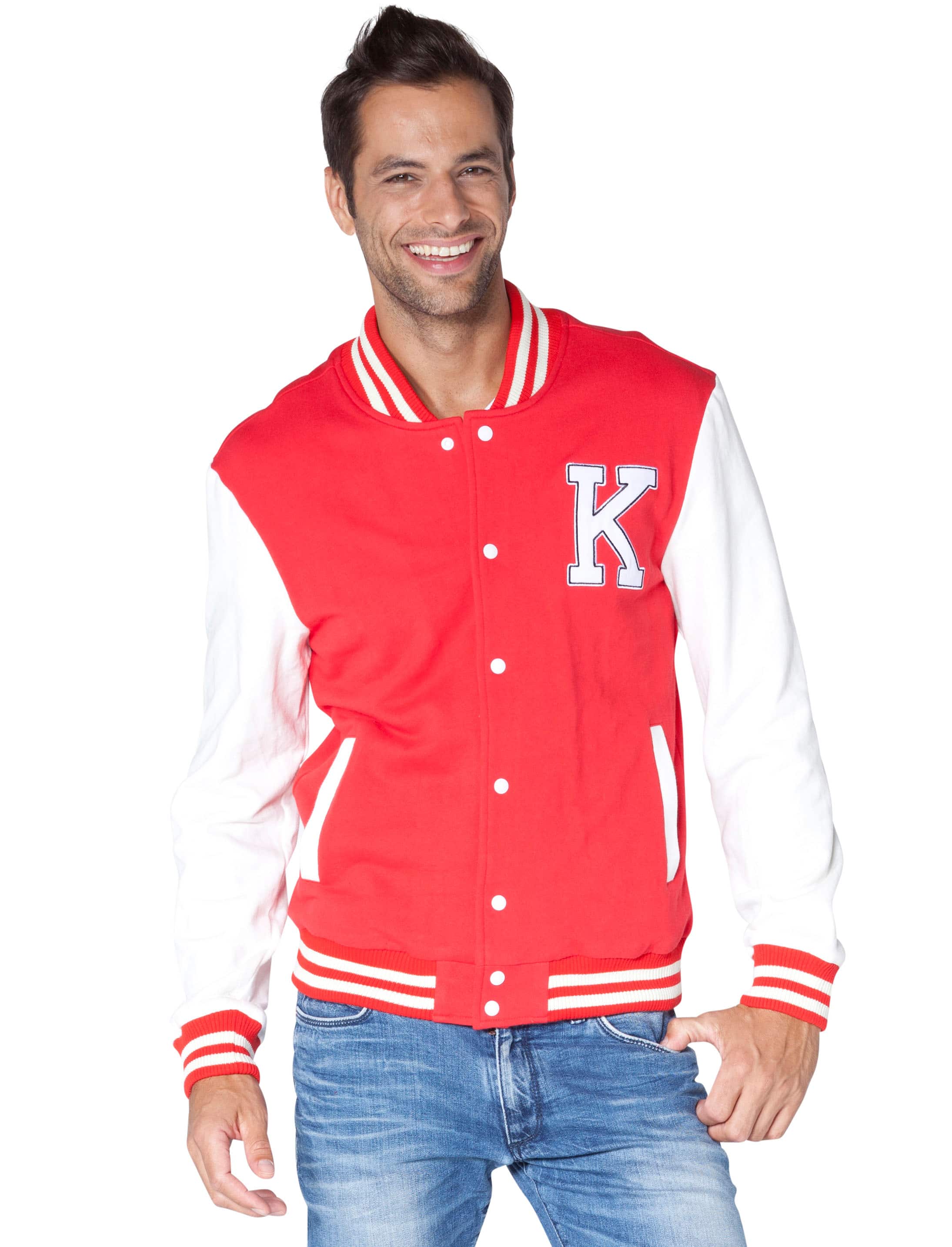 Collegejacke Köln rot/weiß XXL
