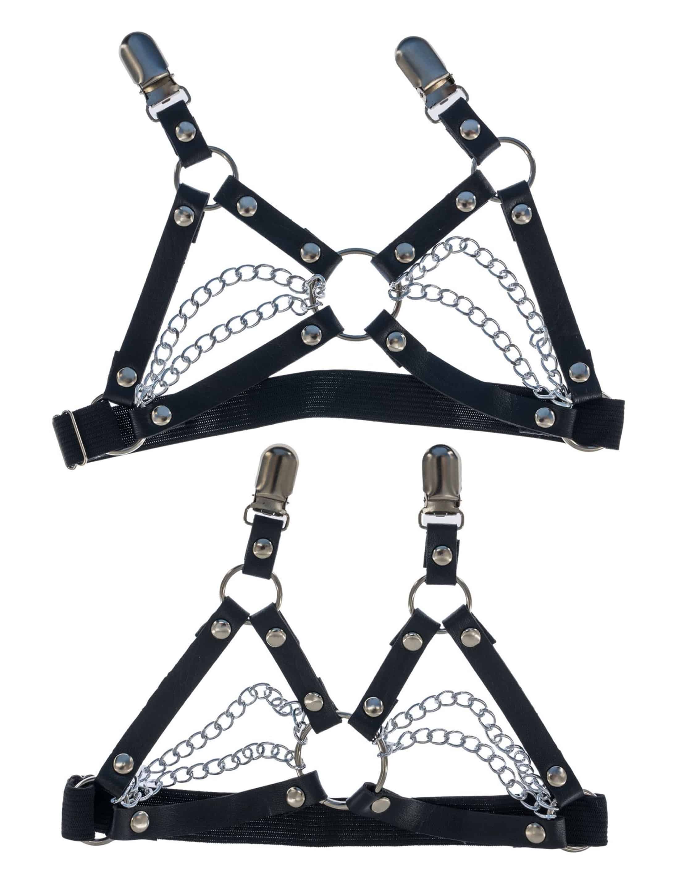 Harness Strumpfhalter mit Zierkette