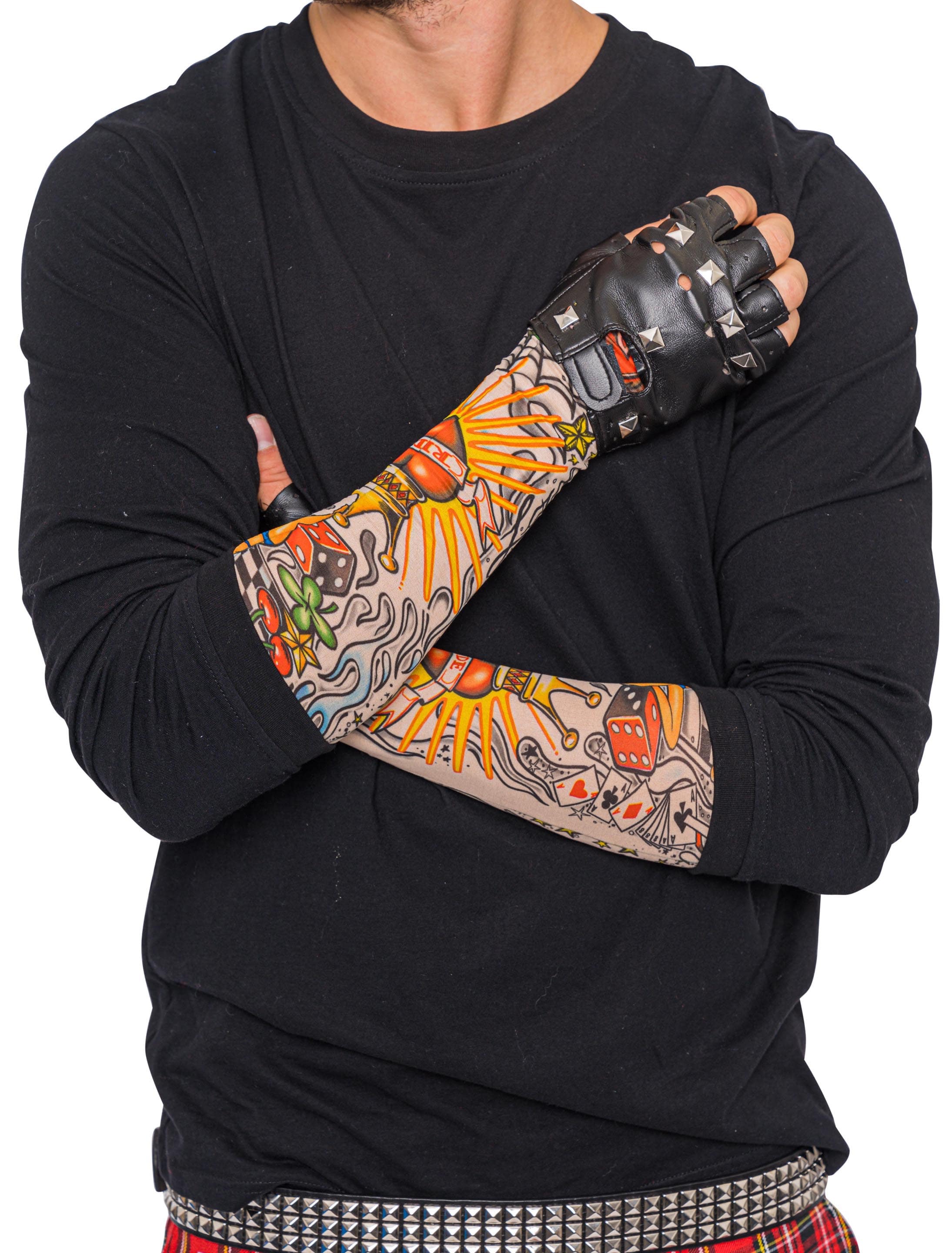 Tattoo-Armstulpe Herz mit Krone