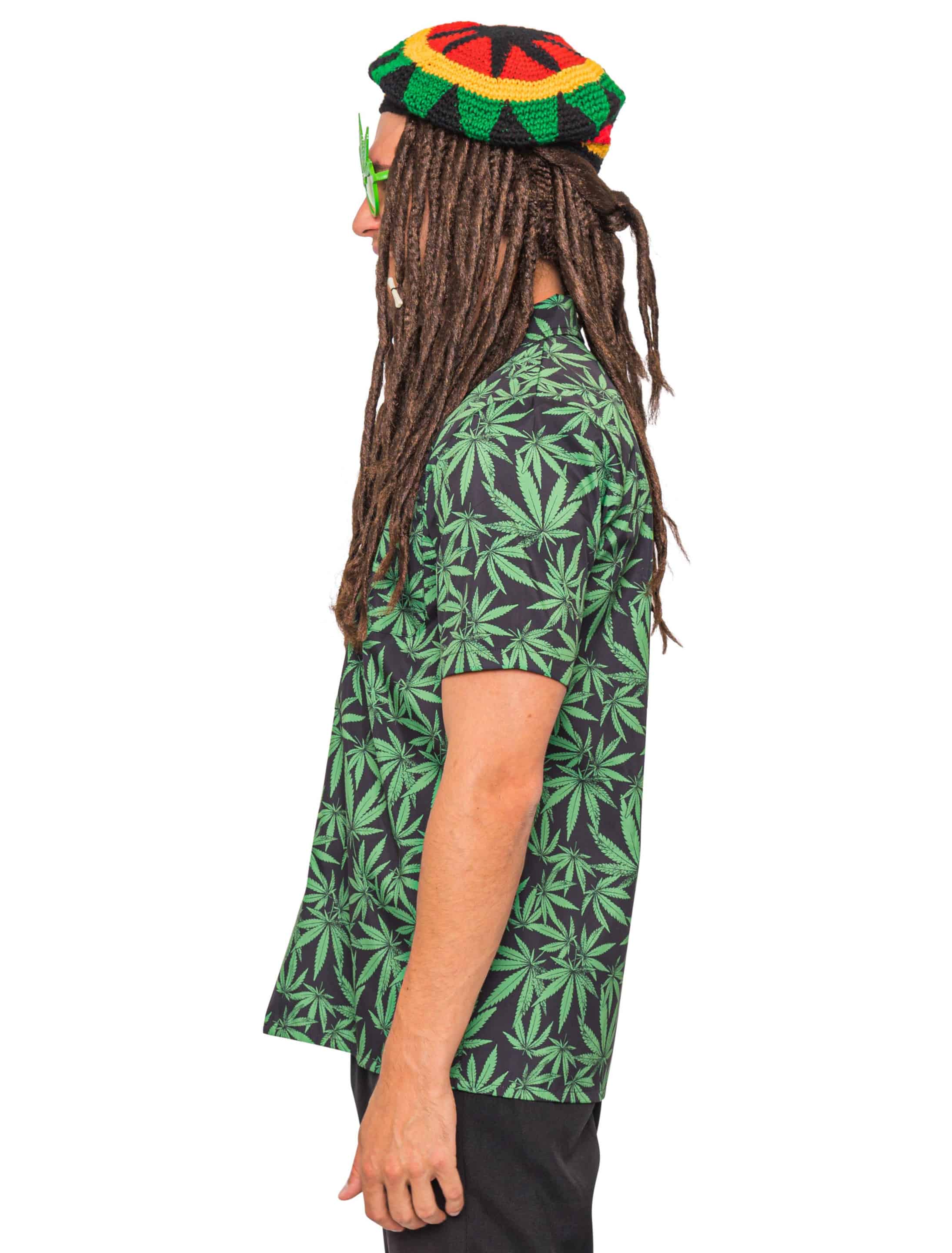 Hemd Cannabis Herren grün L
