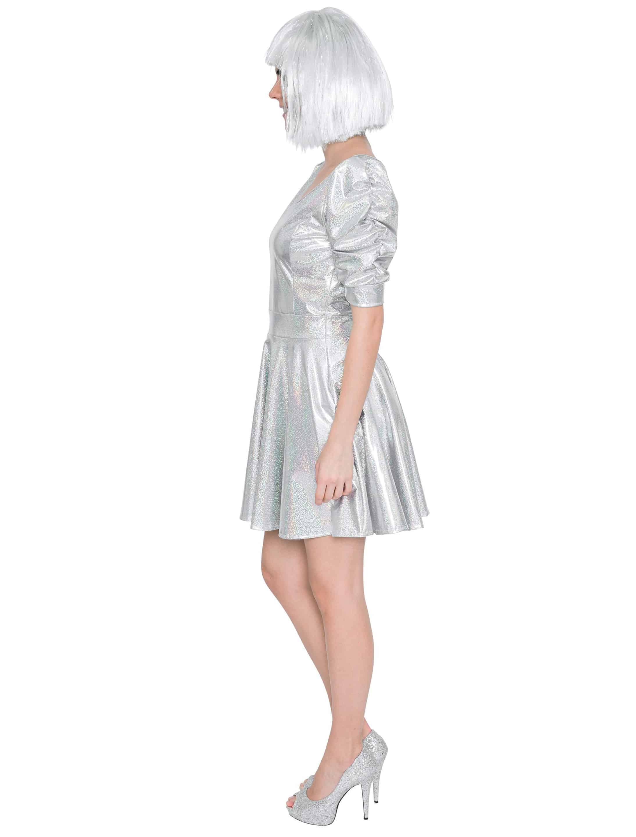 Spacekleid Laser Damen silber S