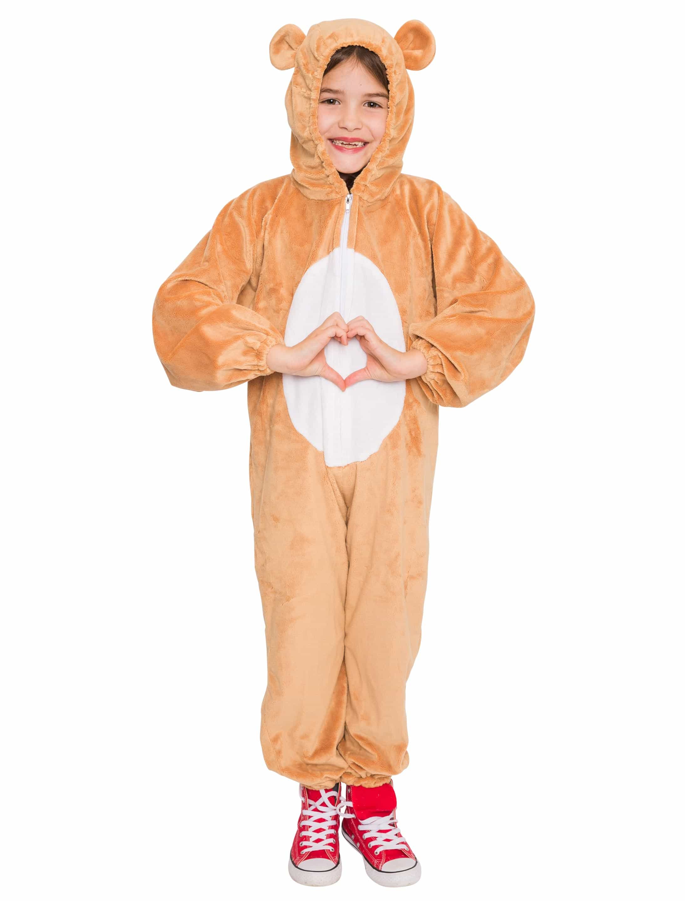 Overall Plüsch Bärchen Kinder braun 86-92