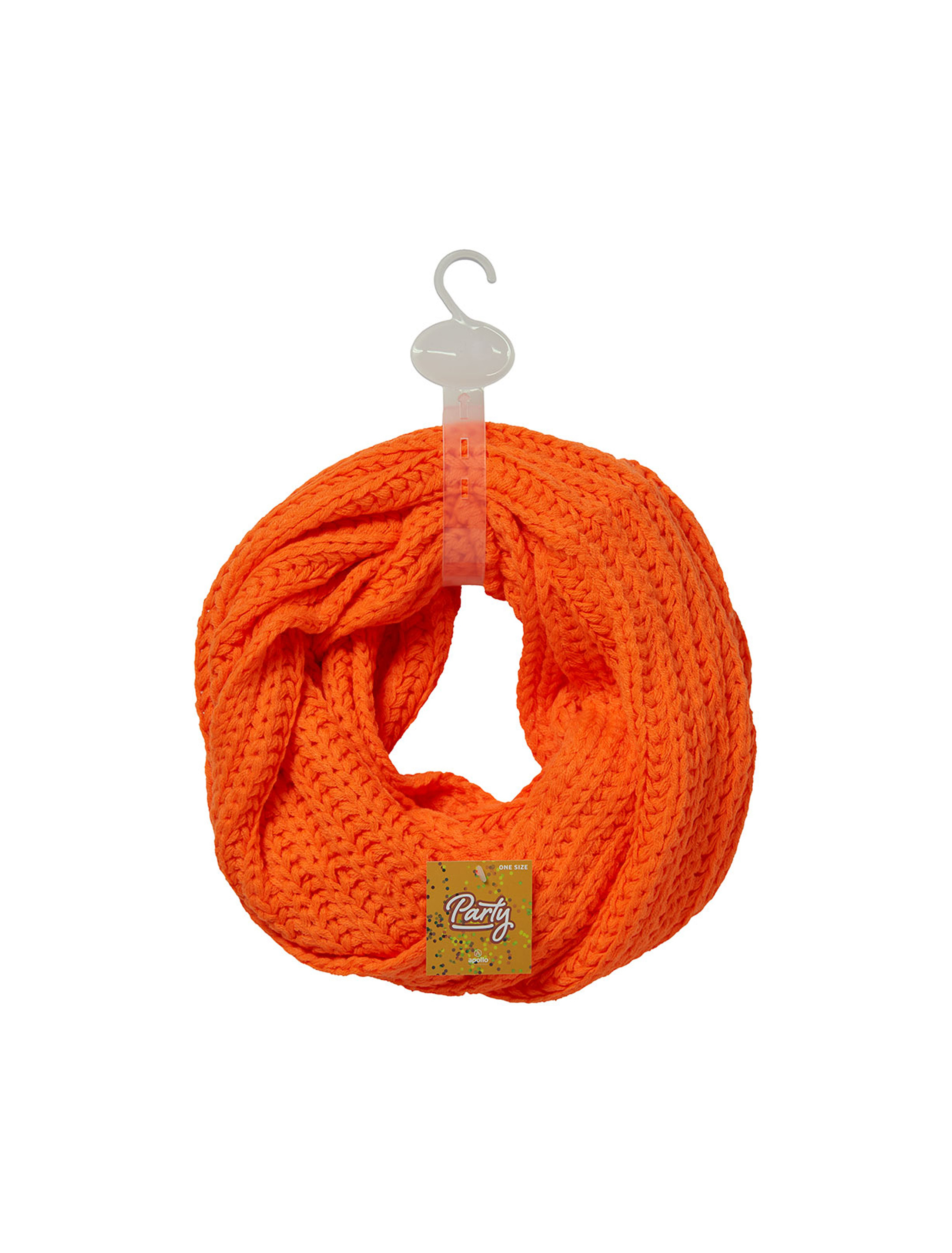 Schlauchschal Strick neonorange