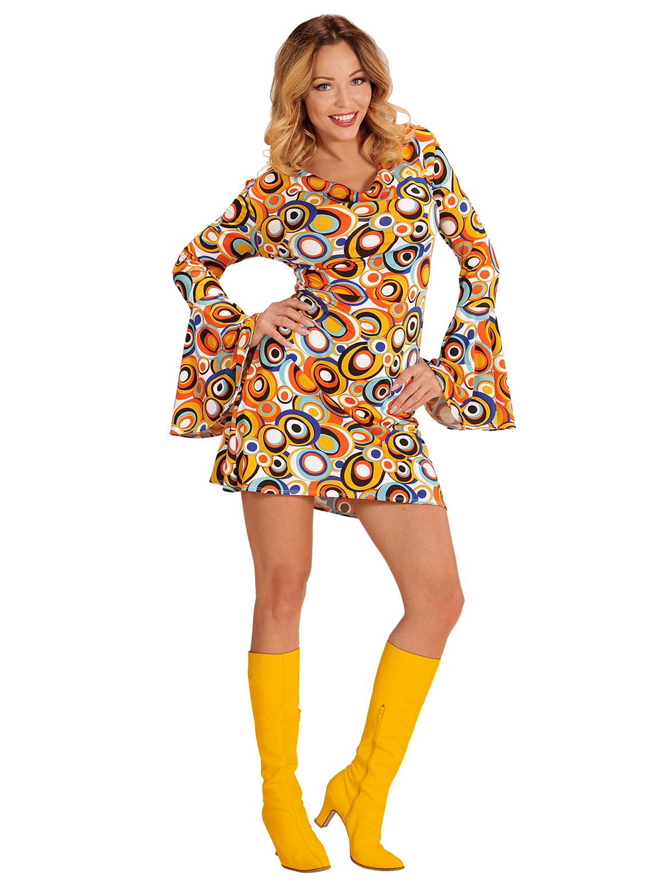 Kleid 70er Bubbles bunt L Kleid 70er Bubbles bunt L