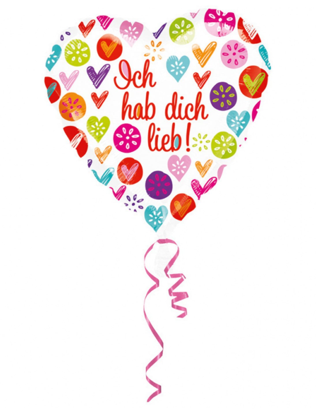 Folienballon Ich hab dich lieb S